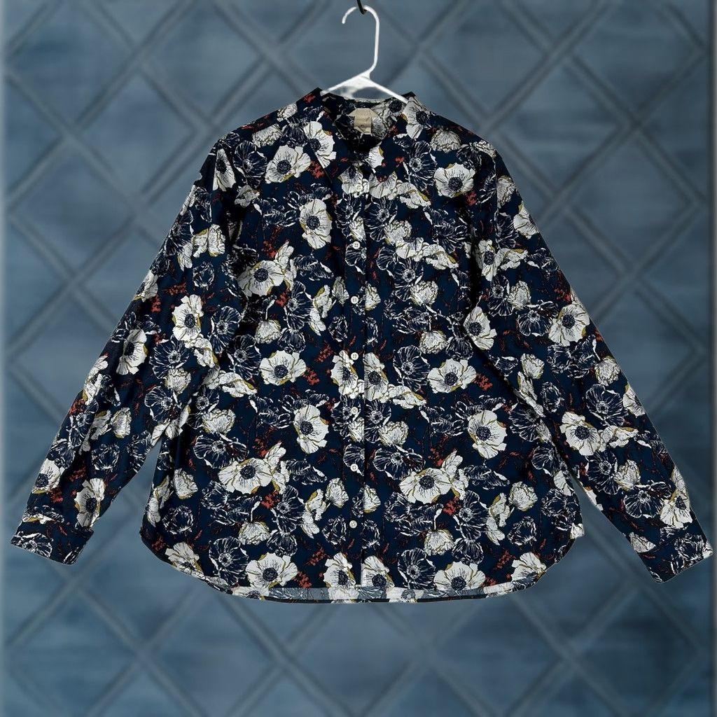 Vintage Duluth Button-Up Shirt Mens XL Blue Floral Long Sleeve Casual Top Summer Size US XL / EU 56 / 4 - 1 Thumbnail