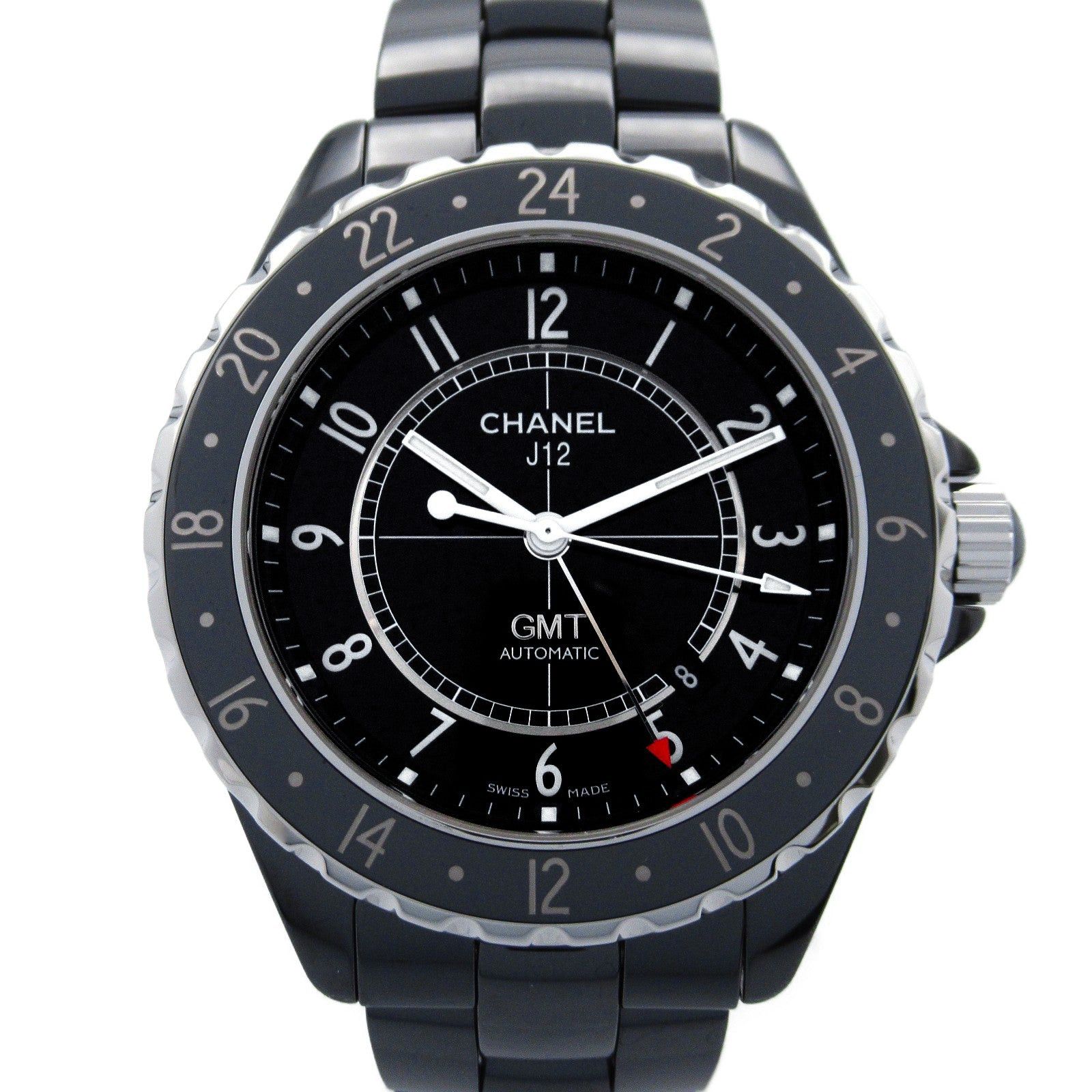 Chanel J12 Gmt Mens Watch Automatic Winding Ceramic Black