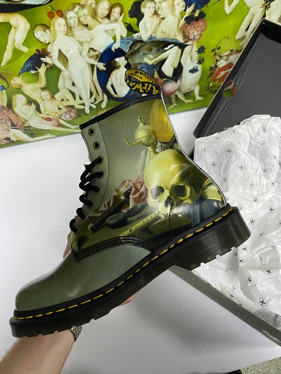 Dr. Martens THE NATIONAL GALLERY 1460 HARMEN STEENWYCK LEATHER BOOTS Size US 8 / IT 38 - 2 Thumbnail