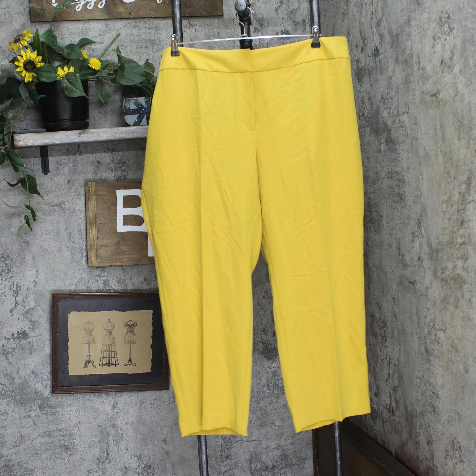 Other Nwt Kasper Fly Slim Pants 10902147 Butterscotch Yellow 22w Size 42" / US 20 - 1 Thumbnail