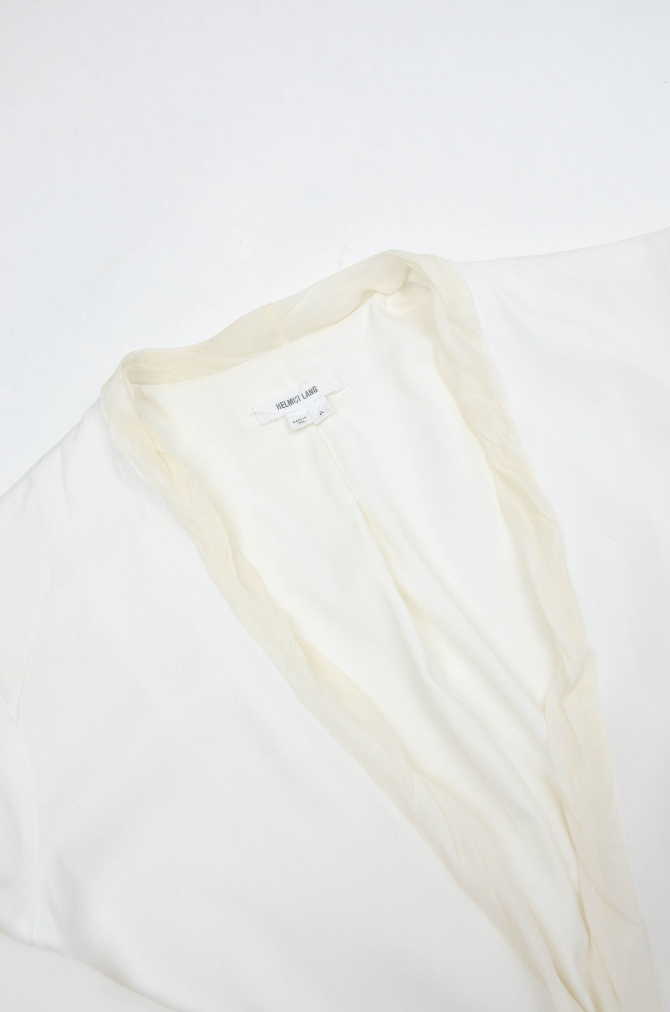 Helmut Lang Helmut Lang Vintage White Viscose Blazer – Size 8 Size M / US 6-8 / IT 42-44 - 7 Thumbnail