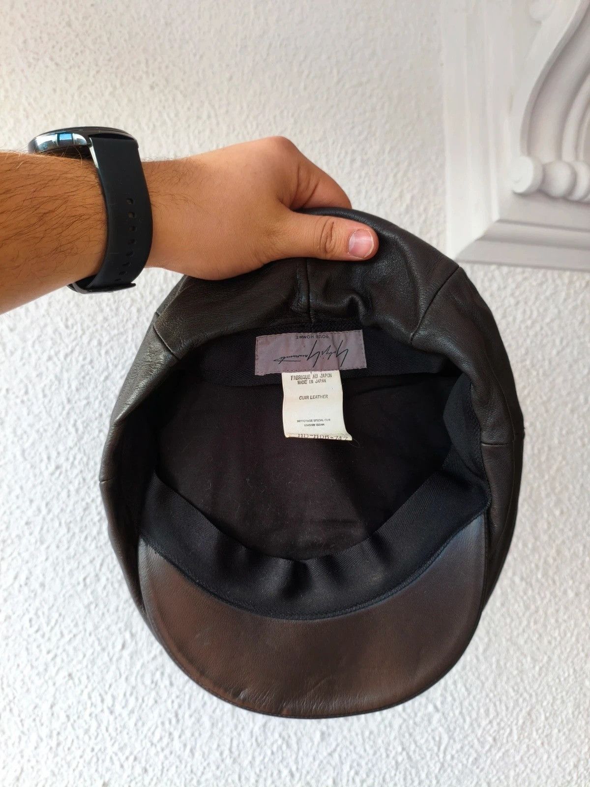 Yohji Yamamoto Yohji Yamamoto archive AW2003 leather cap beret "Tear Drop" Size ONE SIZE - 3 Thumbnail