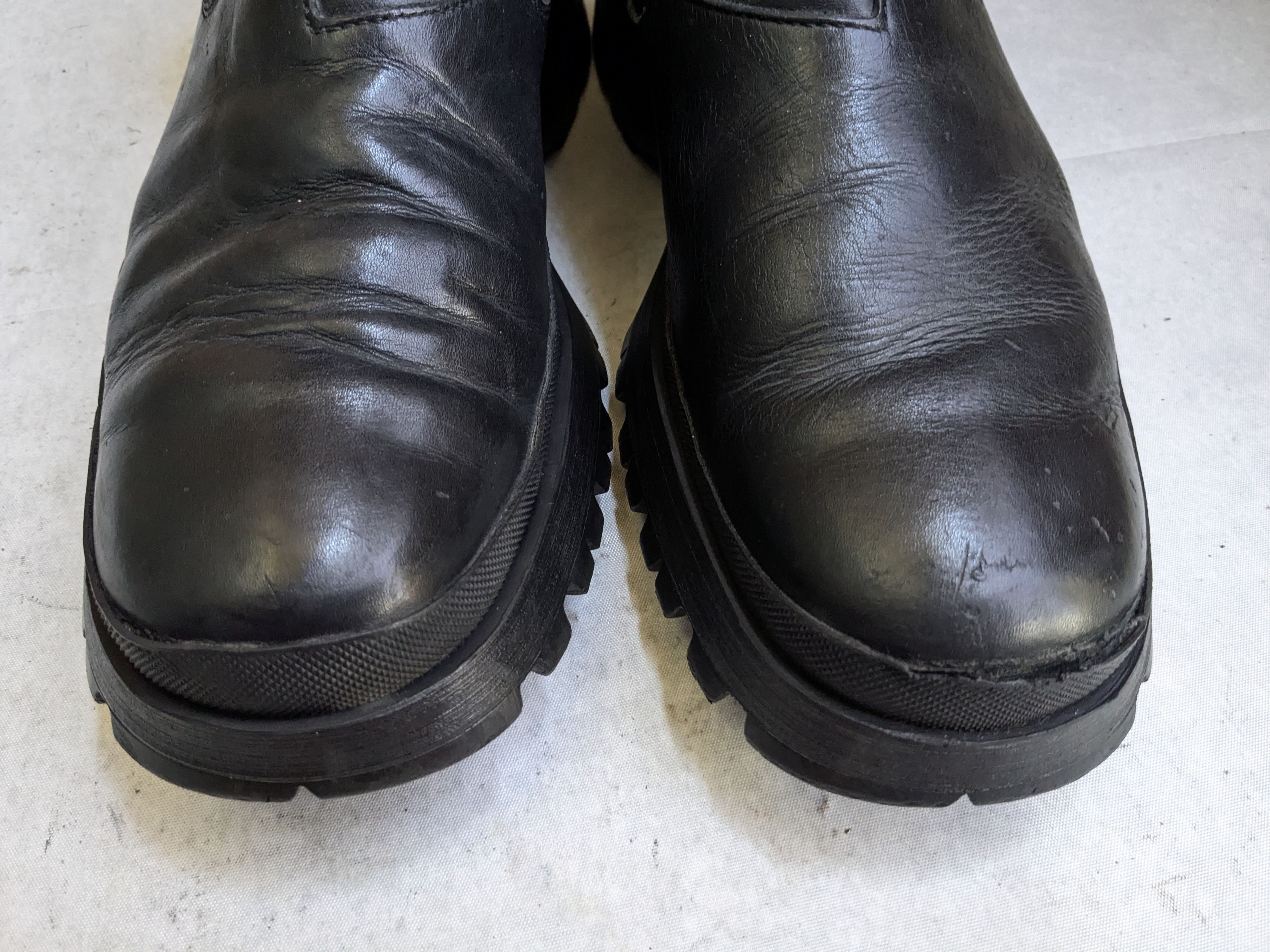 Prada Prada Chelsea Boots Black Leather 10 Y2K Chunky Rubber Size US 10 / EU 43 - 4 Thumbnail