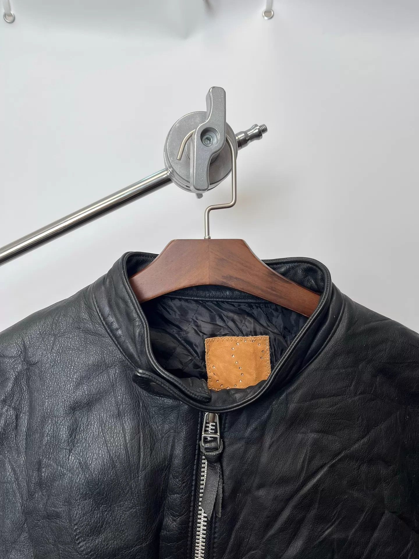 Vintage Vintage Japanese Slim Fit Zipper Motorcycle Jacket Size US L / EU 52-54 / 3 - 3 Thumbnail