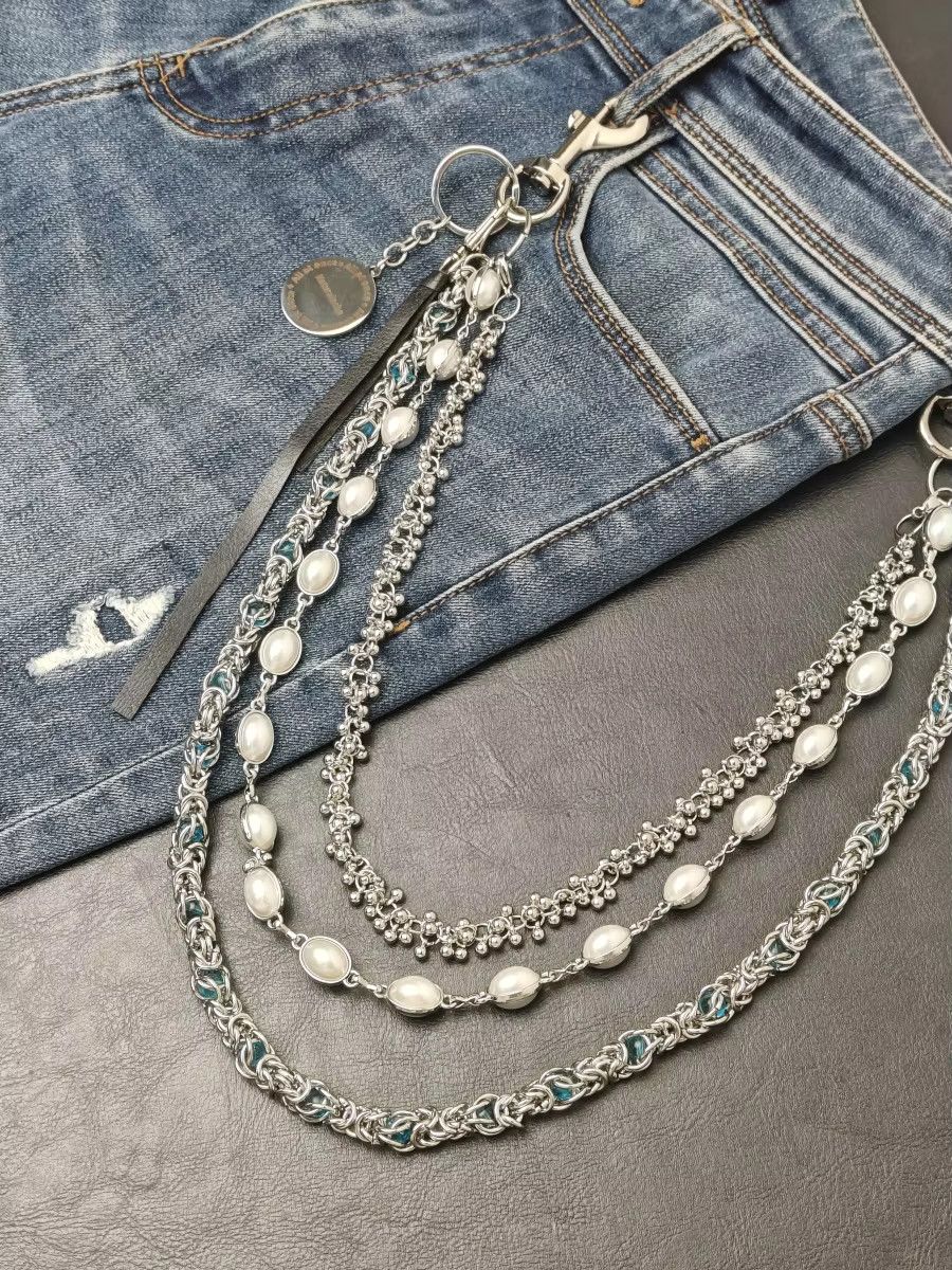 Jewelry Retro Marble Accessories Hip Rock y2k Pants Chain Size ONE SIZE - 1 Thumbnail