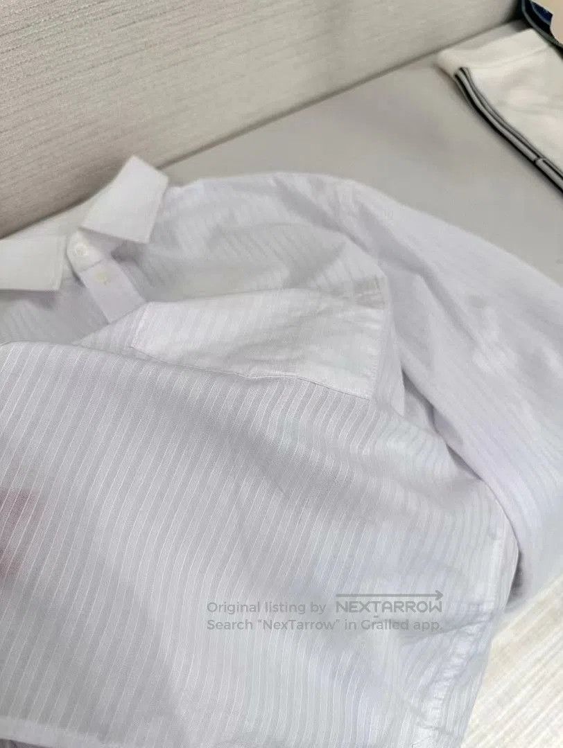 Saint Laurent Paris Celine White Striped Long. Size S / US 4 / IT 40 - 4 Thumbnail