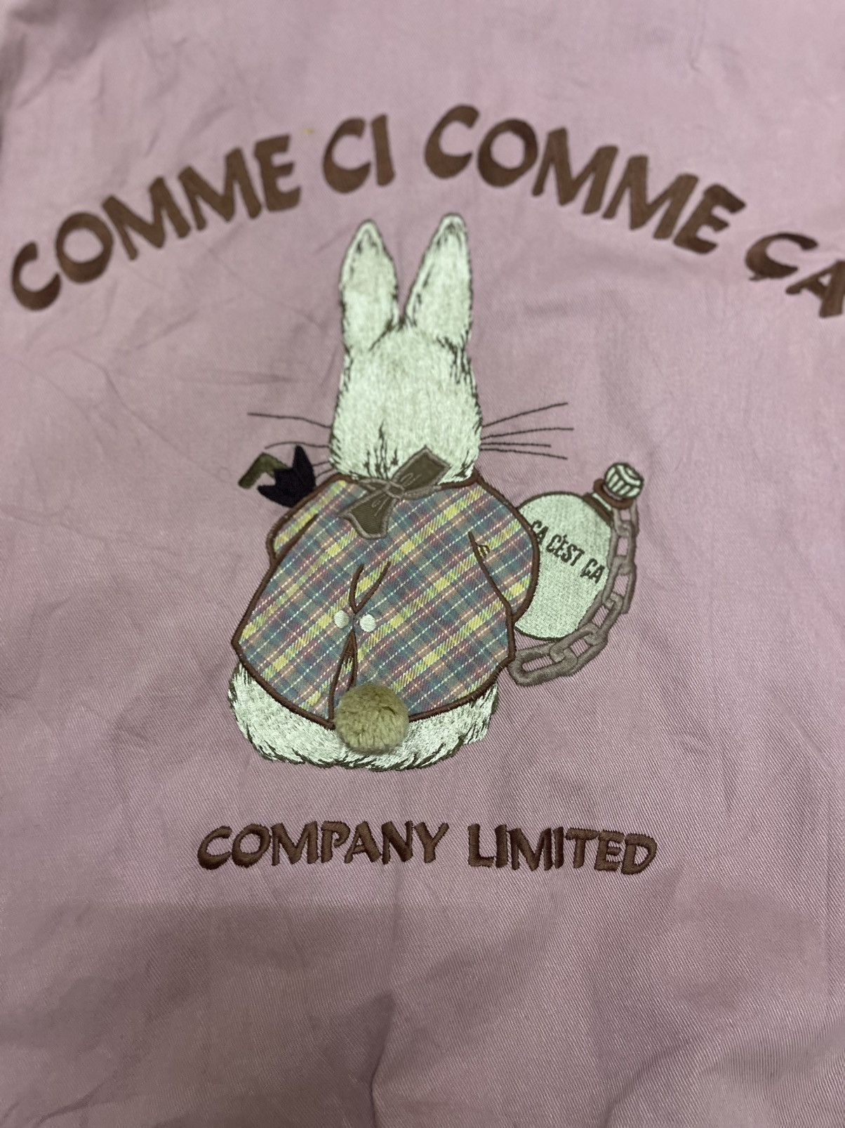 Comme Ca Ism × Japanese Brand × Vintage Vintage Comme Ci Comme Ça Zip Hoodie – Embroidered Rabbit Size US L / EU 52-54 / 3 - 5 Thumbnail