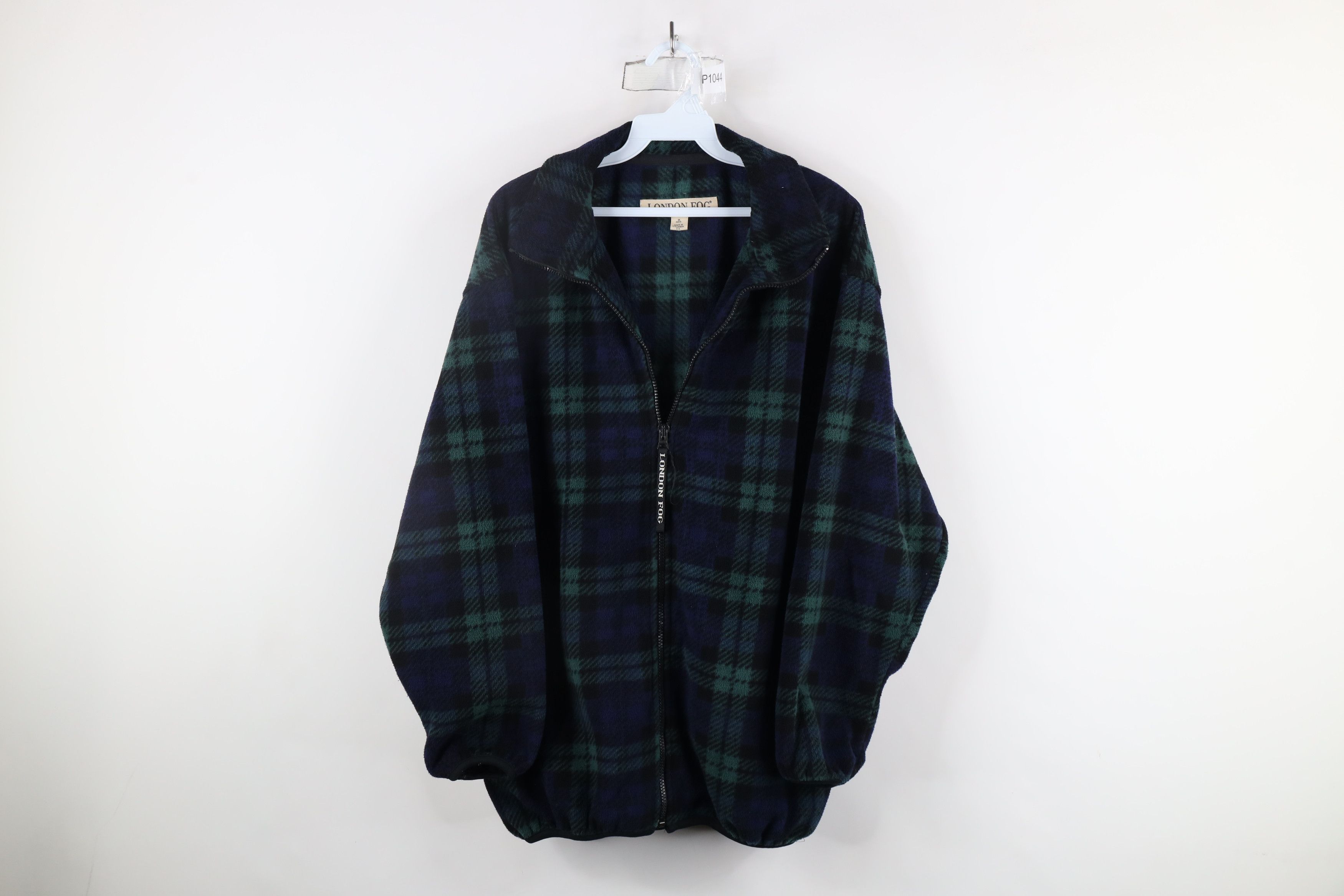 Vintage Vintage 90s Streetwear Checkered Full Zip Fleece Jacket Size US M / EU 48-50 / 2 - 1 Thumbnail