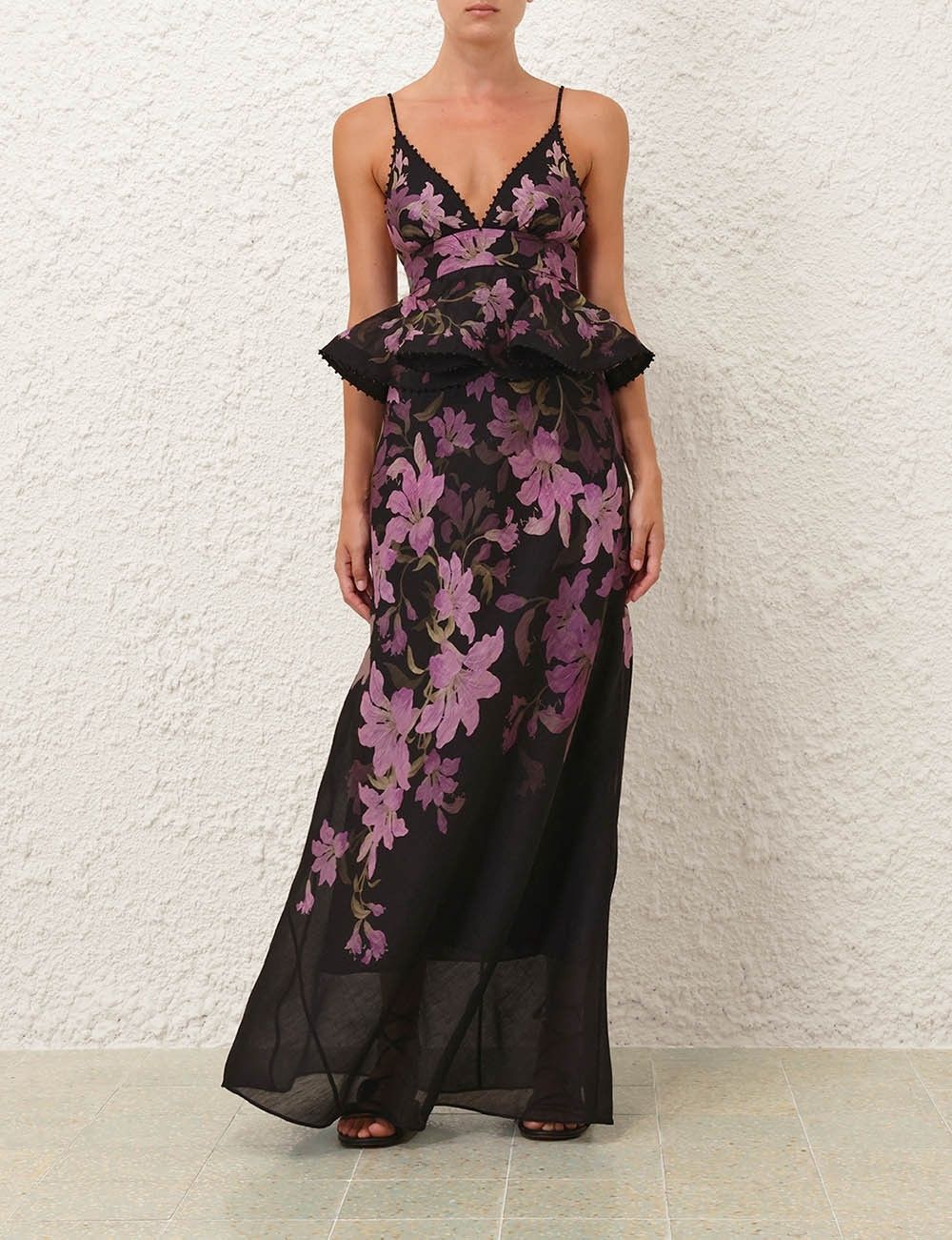 Zimmermann oc11z0226 Dawning Ruffle Slip Dress In Multicolor Size S / US 4 / IT 40 - 2 Thumbnail