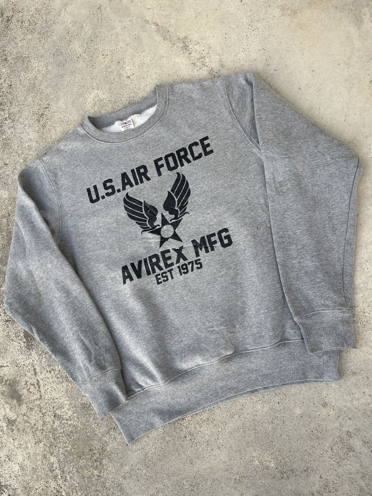 Avirex × Vintage Vintage 90s Avirex MFG US Air Force Sweatshirt Size US L / EU 52-54 / 3 - 2 Thumbnail
