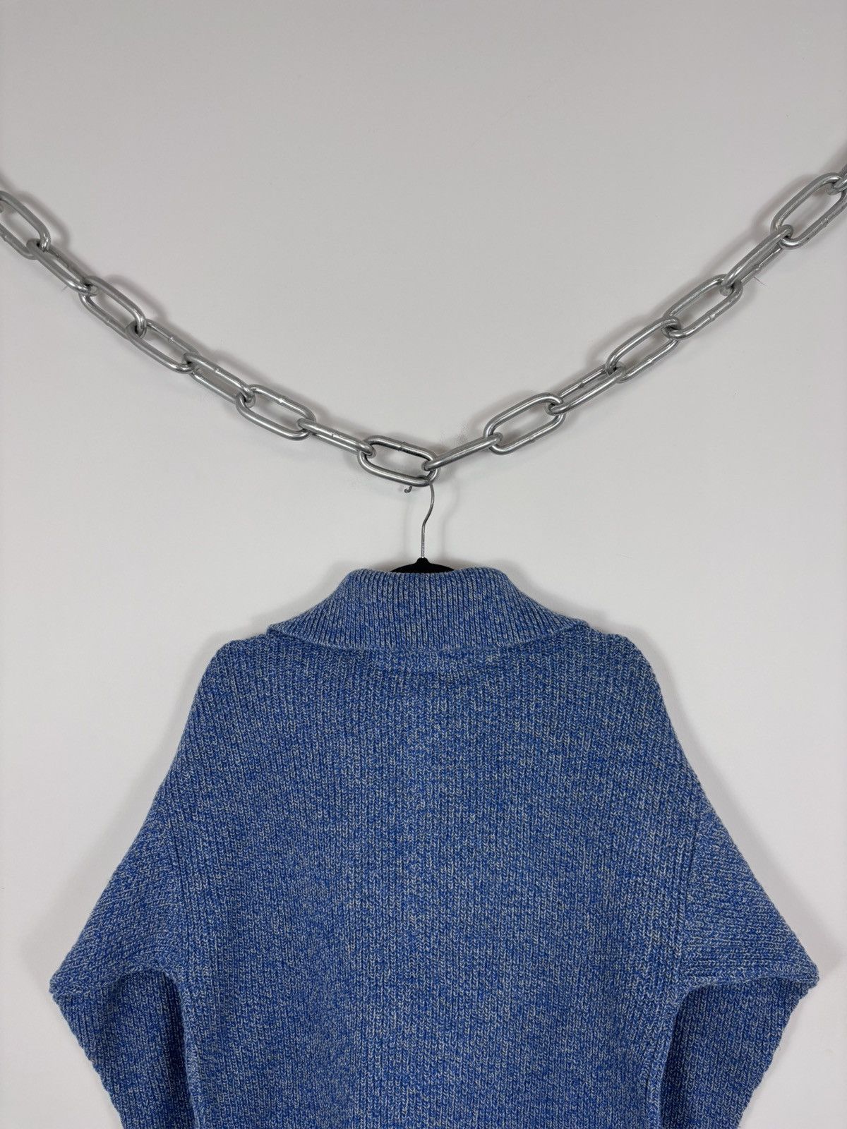 Vintage Vintage Tycesa Spanish Men’s Blue Collared Wool Knit Sweater Size US M / EU 48-50 / 2 - 13 Thumbnail