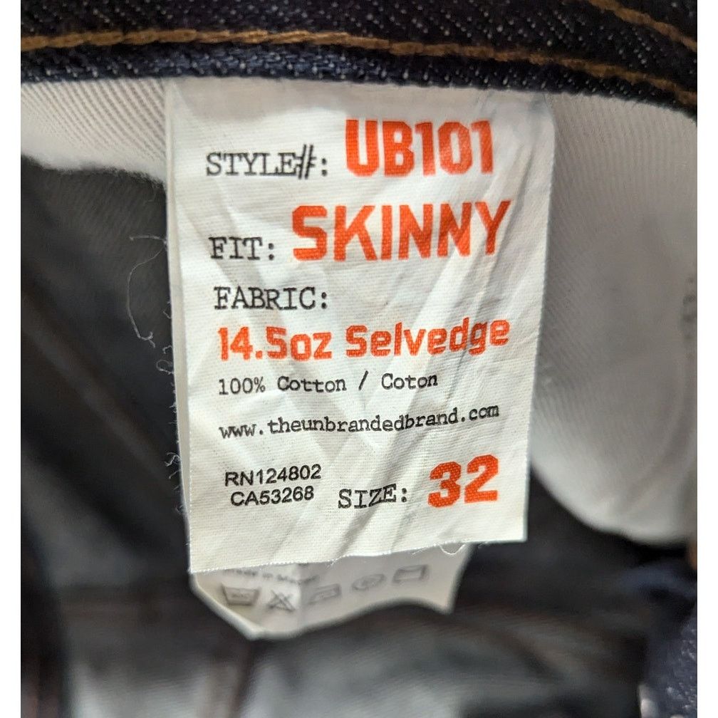 The Unbranded Brand The Unbranded Brand UB101 Skinny Selvedge Denim Jeans Size US 32 / EU 48 - 4 Thumbnail