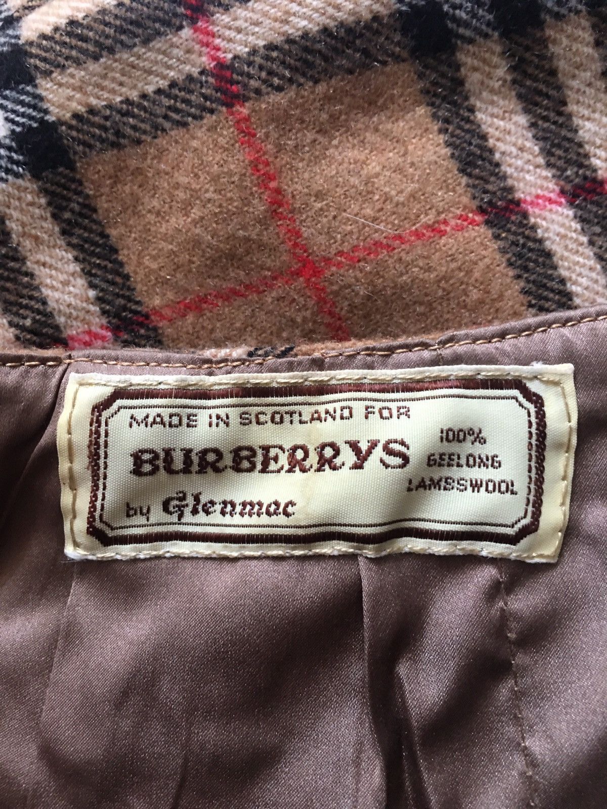 Burberry × Vintage Vintage 80s Burberry’s Check Wool Skirt Size 31" - 10 Thumbnail