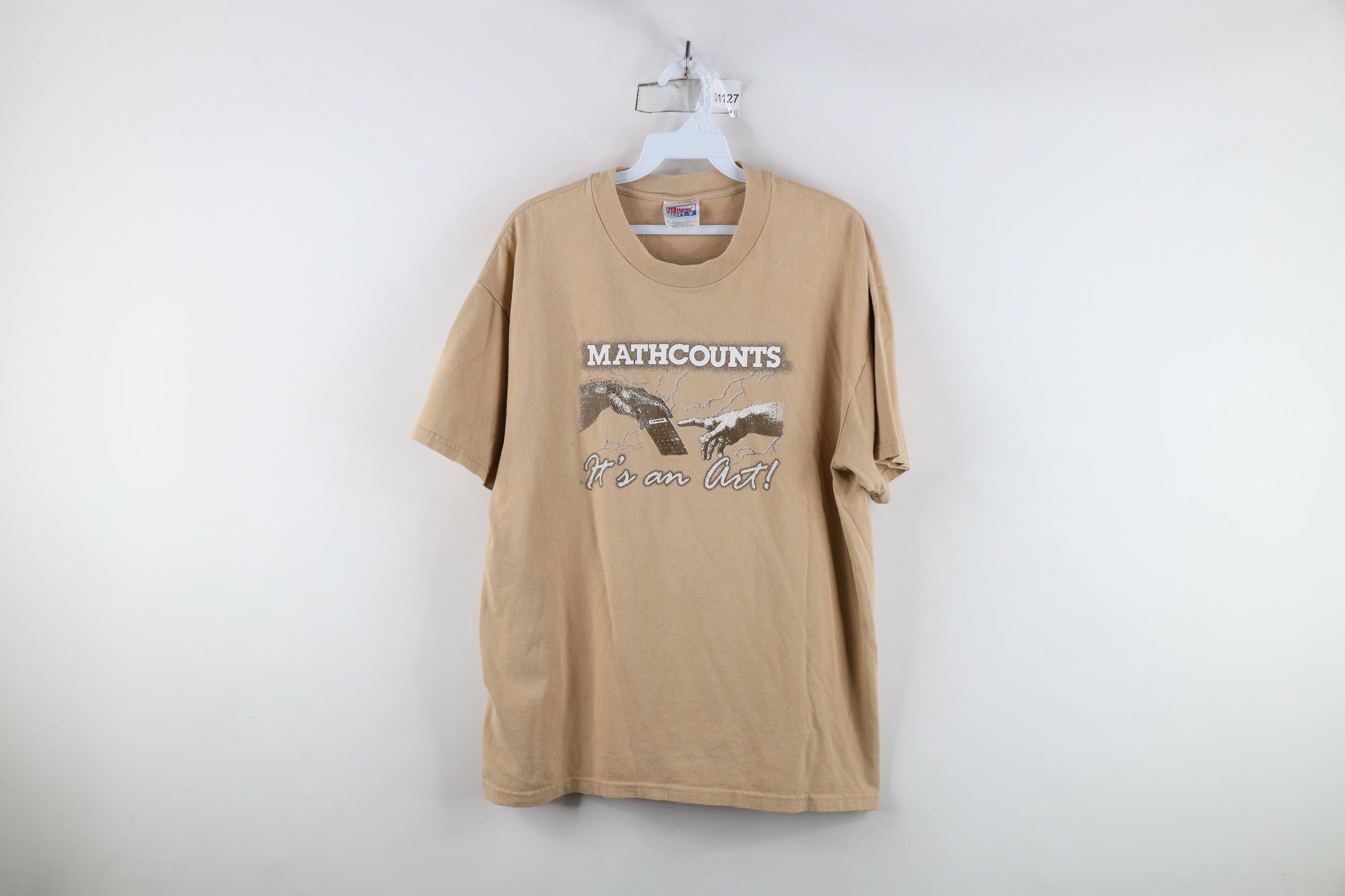 Vintage Vintage 90s Spell Out Math Counts Short Sleeve T-Shirt Size US L / EU 52-54 / 3 - 1 Thumbnail