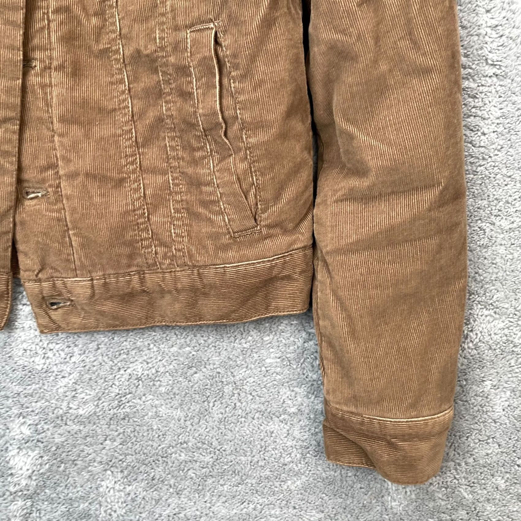 Banana Republic Banana Republic Womens Extra Small Brown Sherpa Corduroy Trucker Coat Size XS / US 0-2 / IT 36-38 - 2 Thumbnail