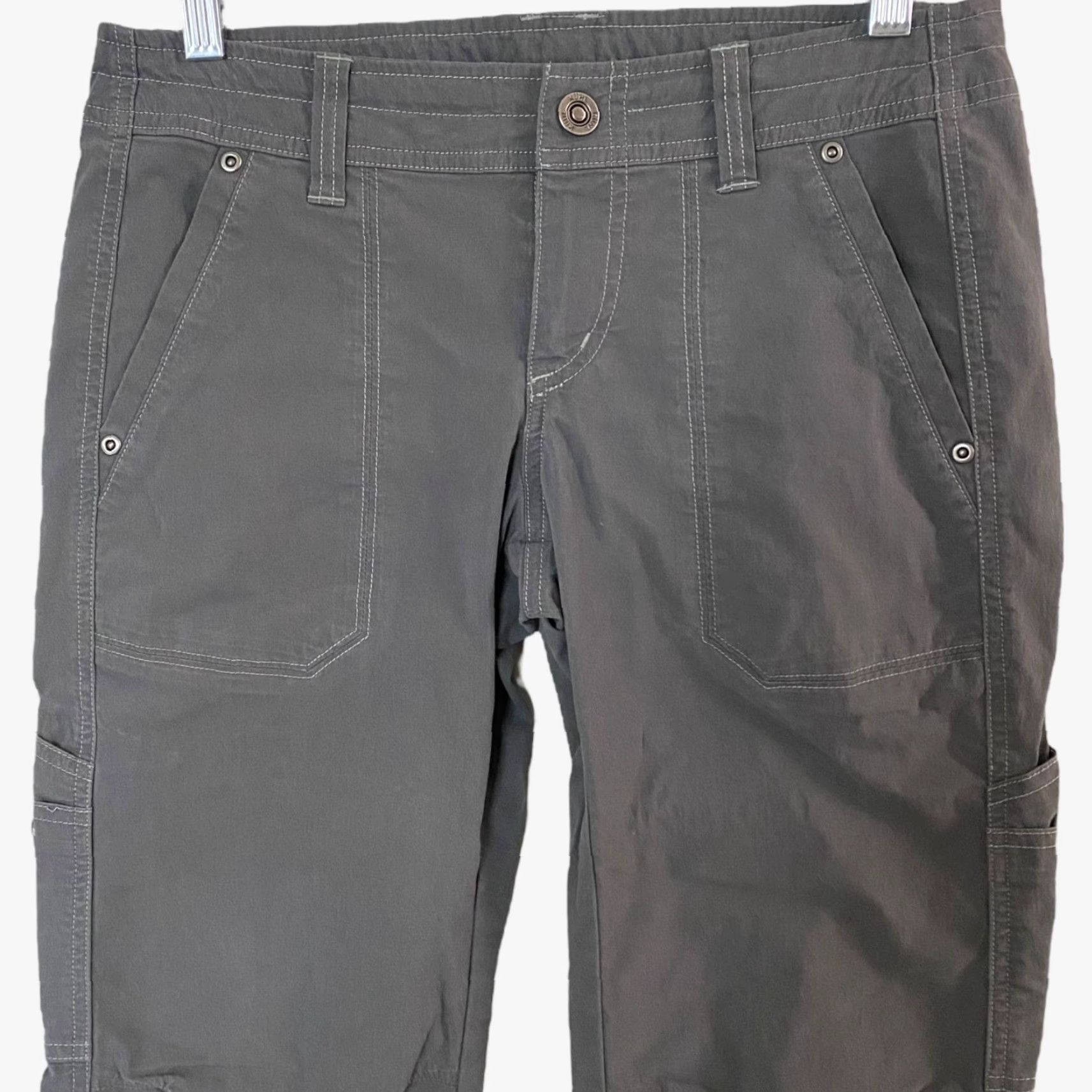 Vintage VINTAGE Kuhl Free Range Cargo Capri Pants Gray Women's Size 4 Hiking Travel Outdoor Size 27" / US 4 / IT 40 - 4 Thumbnail