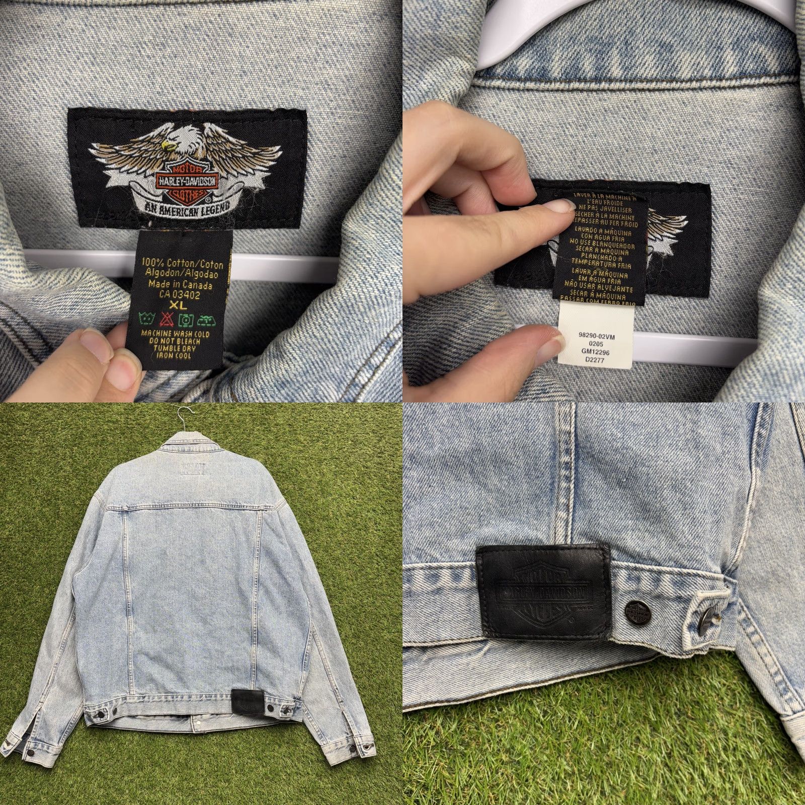 Harley Davidson VINTAGE Harley-Davidson Jacket Mens XL Denim Trucker Blue 90s Biker Motorcycle Casual Size US XL / EU 56 / 4 - 8 Thumbnail