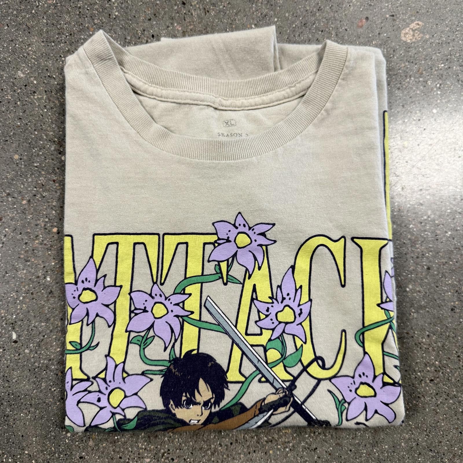 Designer Attack on Titan Season 2 Eren Jaeger Anime T-Shirt - XL Size US L / EU 52-54 / 3 - 7 Thumbnail