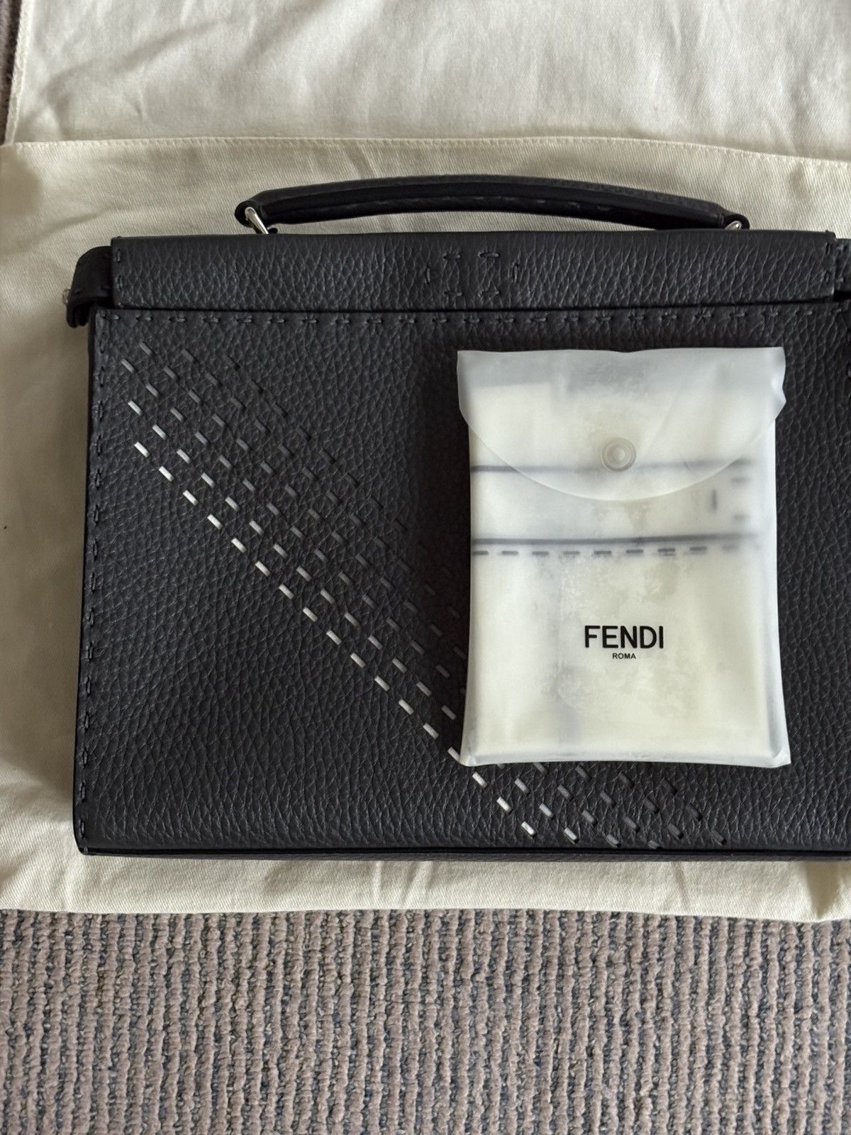 Gray Selleria Peekaboo 2Way Shoulder Bag