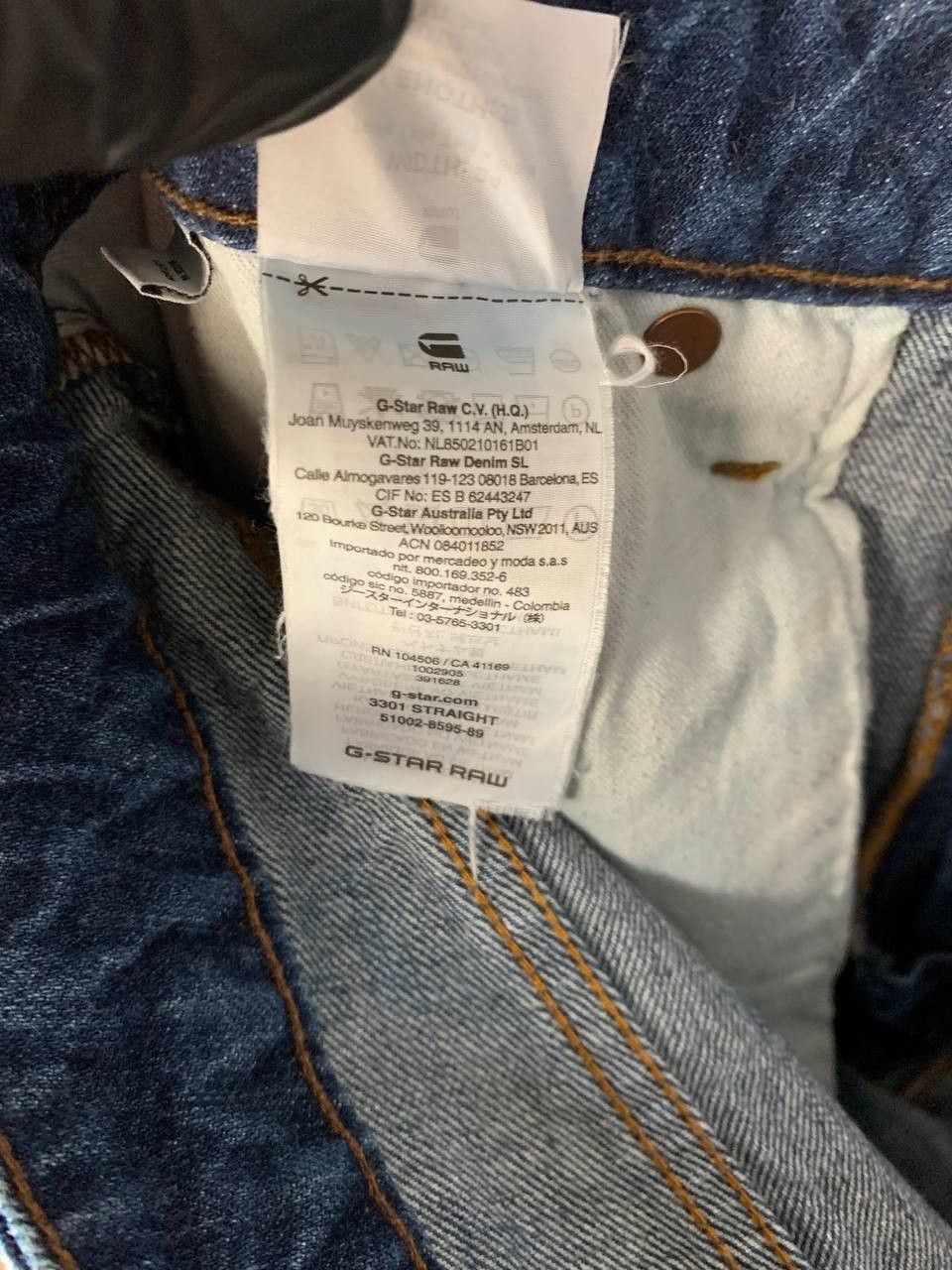 G-Star G-Star Raw 3301 Straight Jeans Denim Pants Men's size 34x30 Size US 34 / EU 50 - 14 Thumbnail