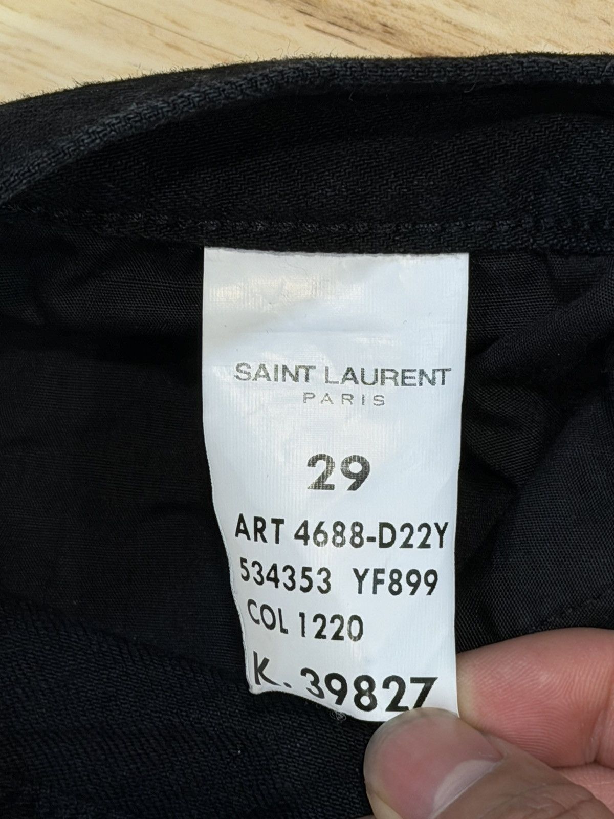 Saint Laurent Paris Sample D14 Slim Denim Jeans 29 Size US 30 / EU 46 - 6 Thumbnail