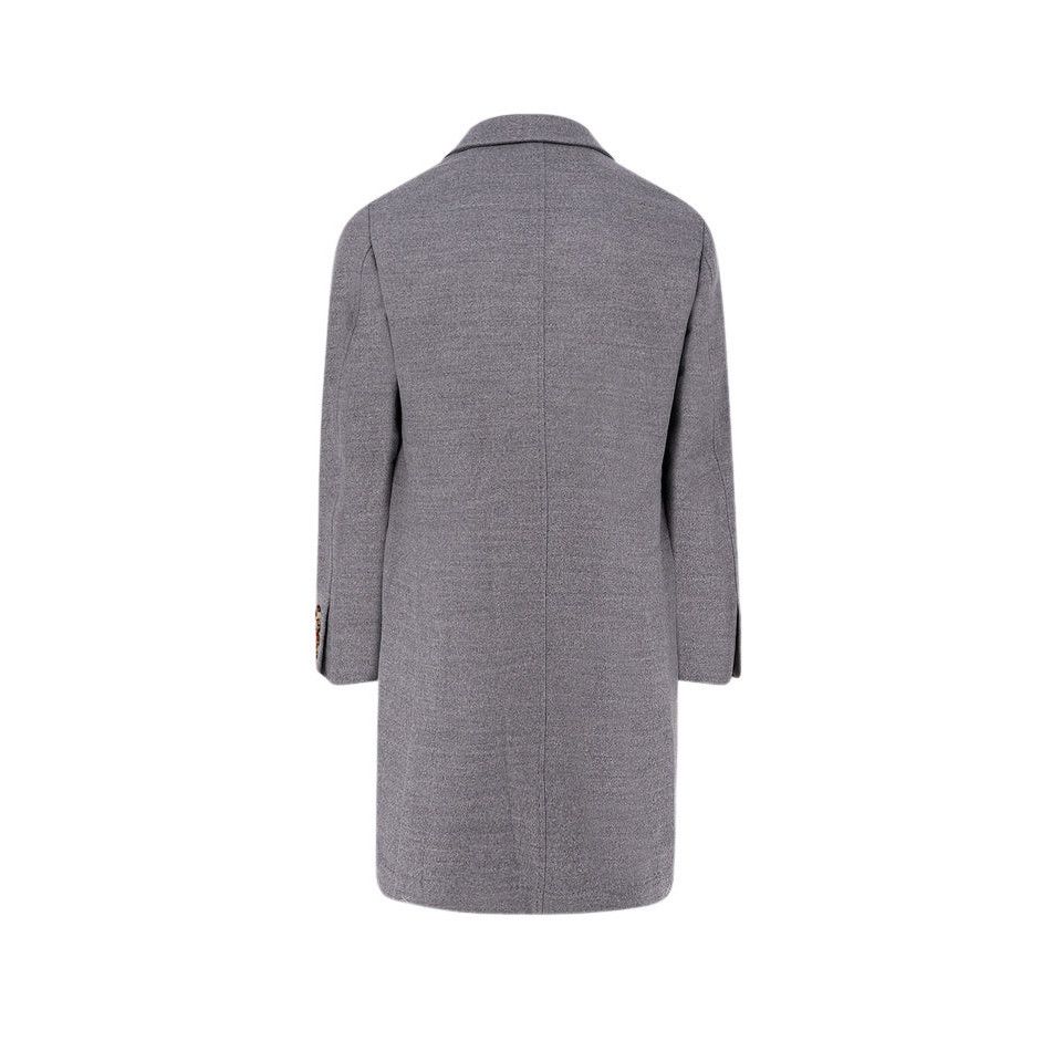 Brunello Cucinelli BRUNELLO CUCINELLI $6200 Medium Gray Wool Flannel Coat New & Size US L / EU 52-54 / 3 - 2 Thumbnail