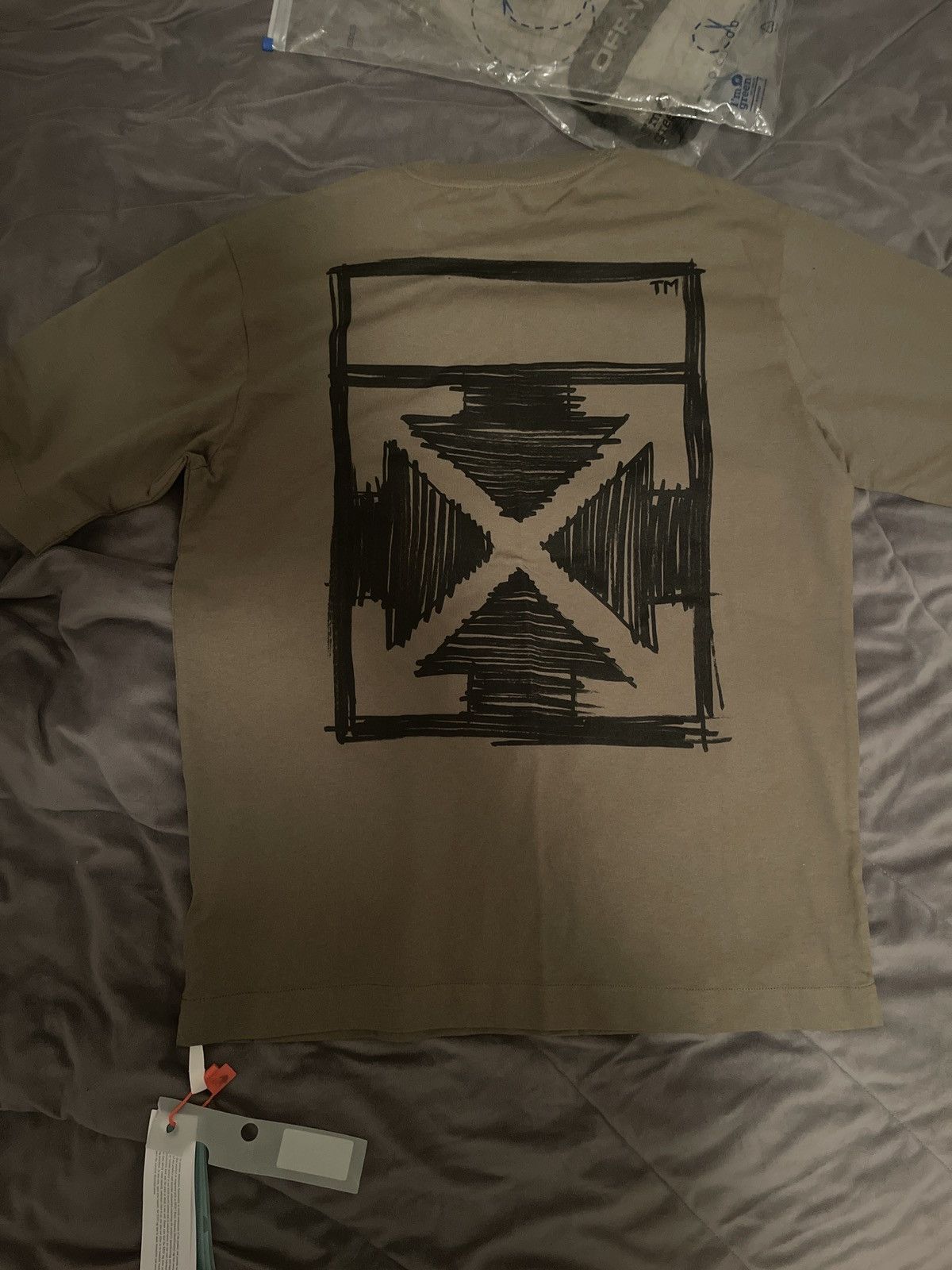 Off-White Negative Mark Green OFF-WHITE Skate Tee Size US S / EU 44-46 / 1 - 1 Thumbnail