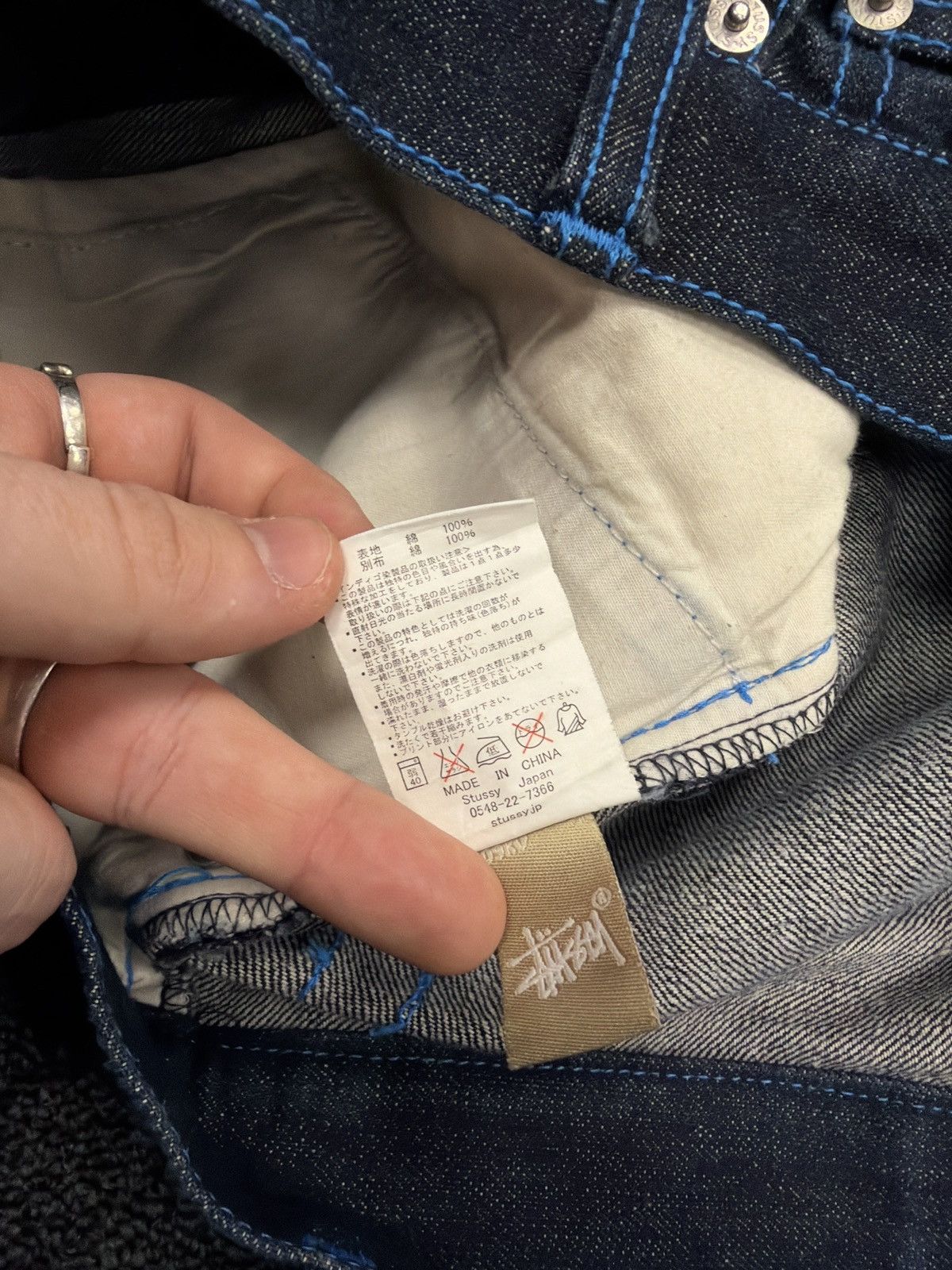 Stussy Vintage 2000s Stussy Spellout Denim Shorts / Jorts Waist 32 Size US 32 / EU 48 - 7 Thumbnail