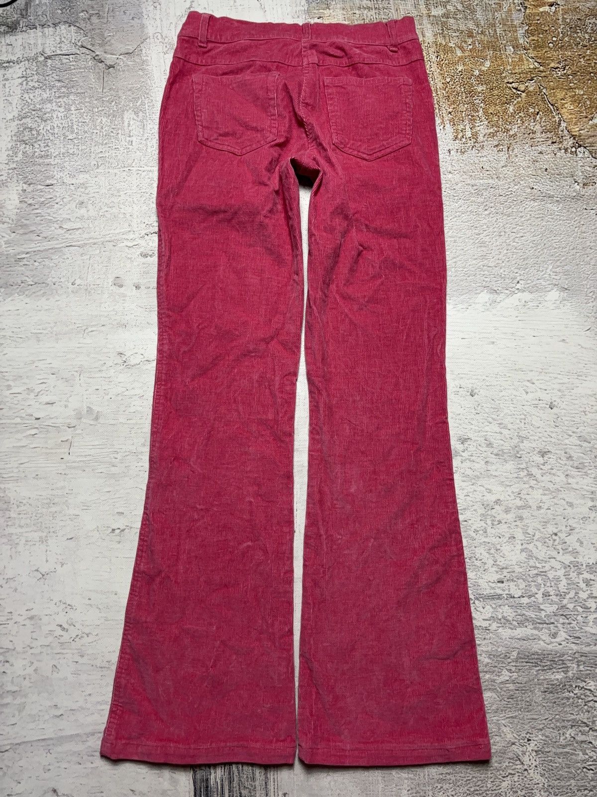 Vintage Vintage Flared Barbie Glamour Belted Velveteen Pants y2k Size 27" / US 4 / IT 40 - 2 Thumbnail