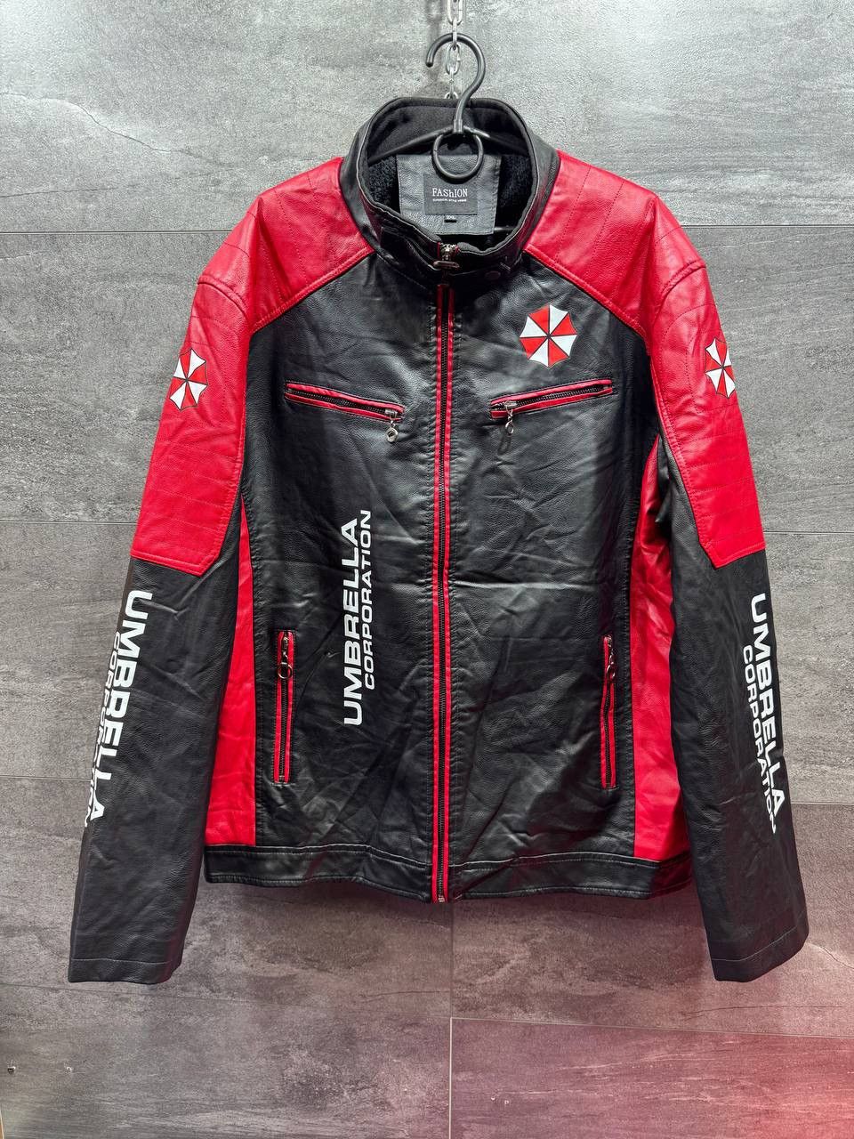 Other Faux Leather Resident Print Motorcycle Bomber Racing Jacket Size US XL / EU 56 / 4 - 1 Thumbnail