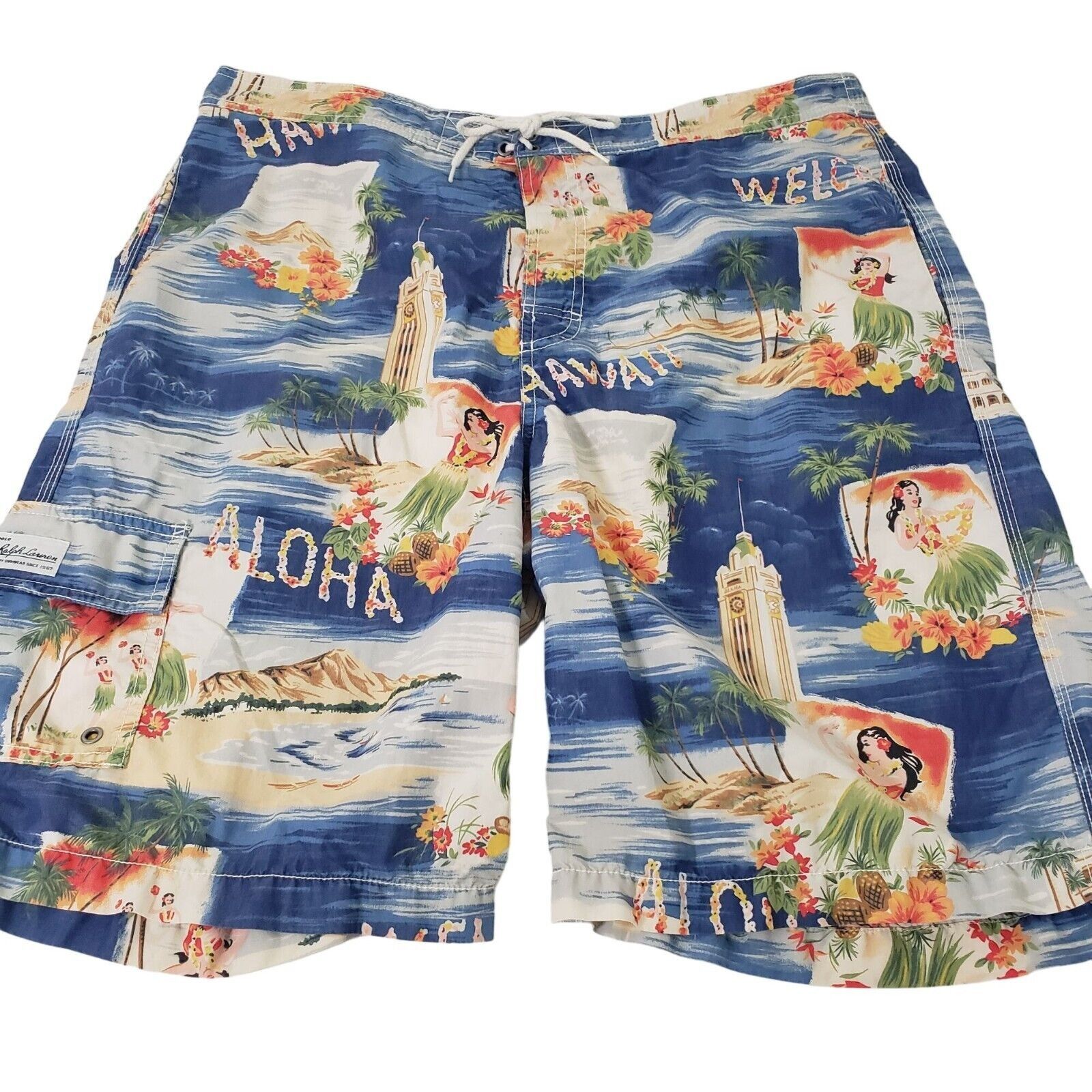 Polo Ralph Lauren Polo Ralph Lauren Hawaiian Hula Girl Swim Shorts Mens Sz L Size US 36 / EU 52 - 1 Thumbnail