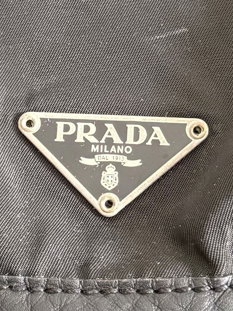 Prada Vintage Prada Black Leather Large Backpack Size ONE SIZE - 14 Thumbnail