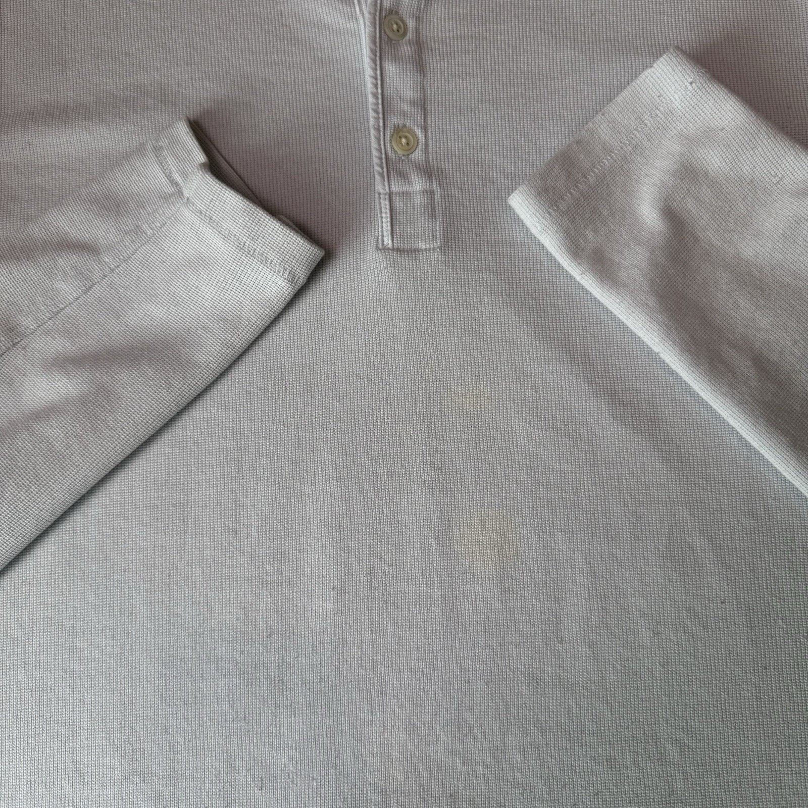 Billy Reid Billy Reid Henley Shirt L Gray Blue Tint Long Sleeve Cotton Size US L / EU 52-54 / 3 - 5 Thumbnail