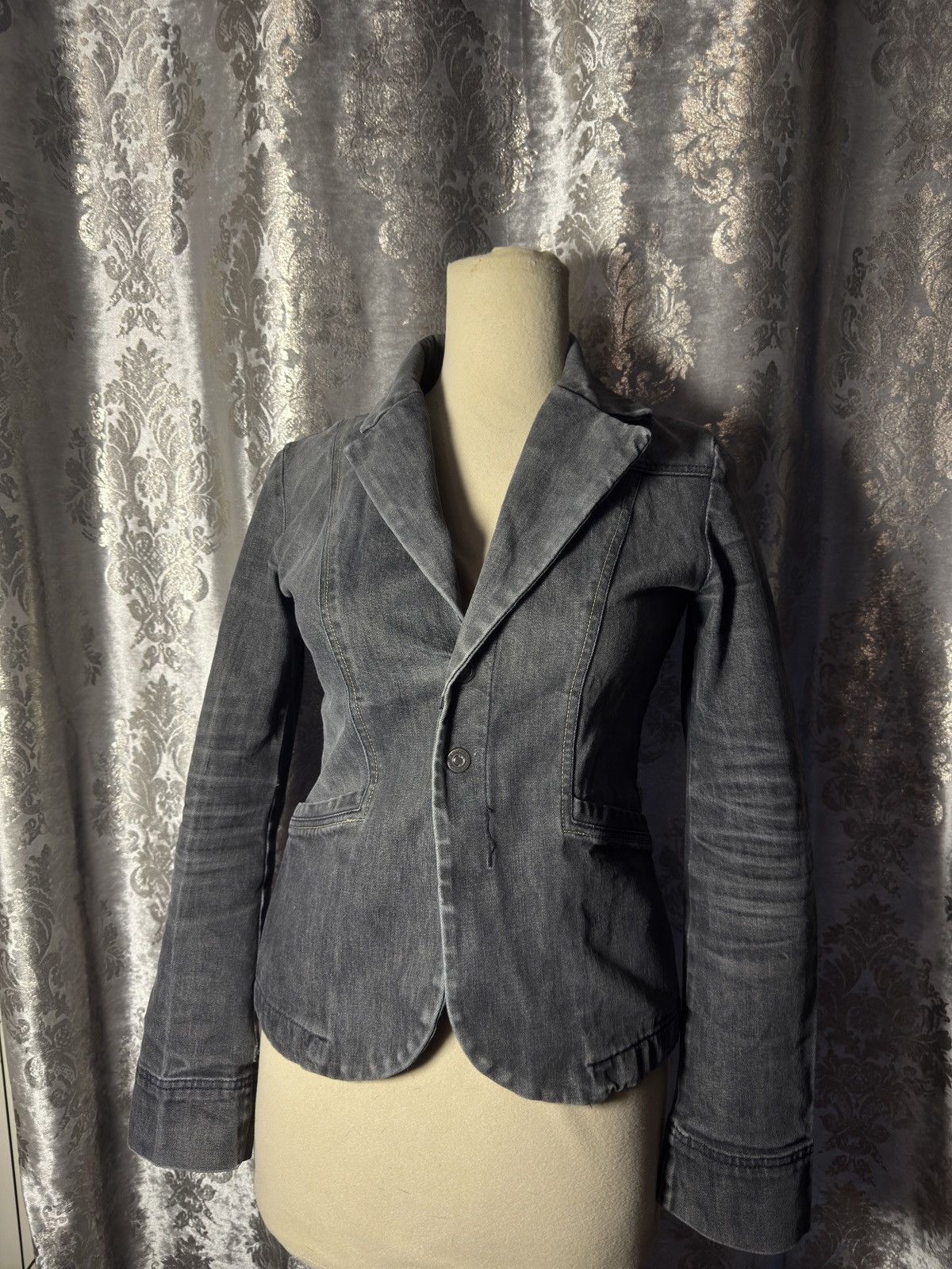 Diesel × Vintage grey vintage diesel blazer washed style jacket Size M / US 6-8 / IT 42-44 - 4 Thumbnail