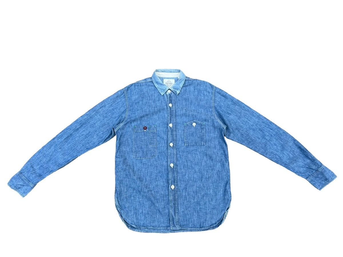 FOB Factory FOB Factory Japan Selvedge Chambray Work Shirt Size US M / EU 48-50 / 2 - 1 Thumbnail