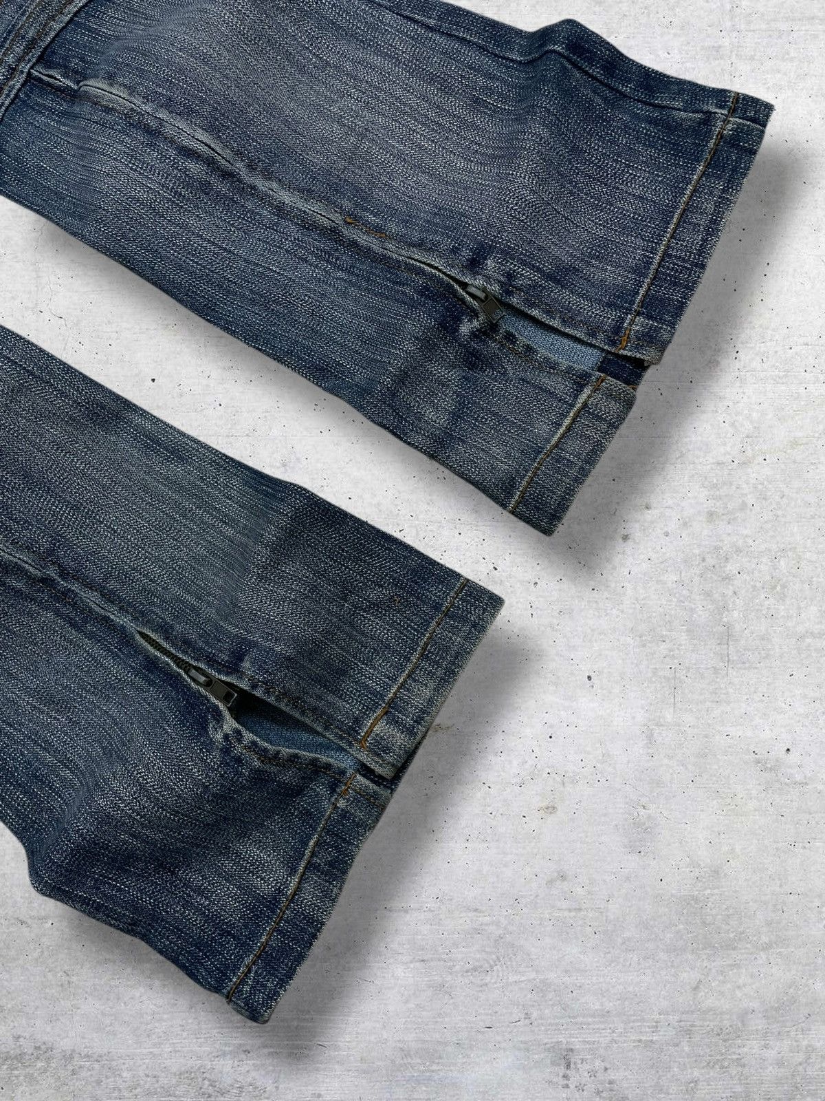 semanticdesign VINTAGE JAPAN FLARED ZIP PUNK STYLE CREST DENIM RARE 90S Size US 29 - 8 Thumbnail