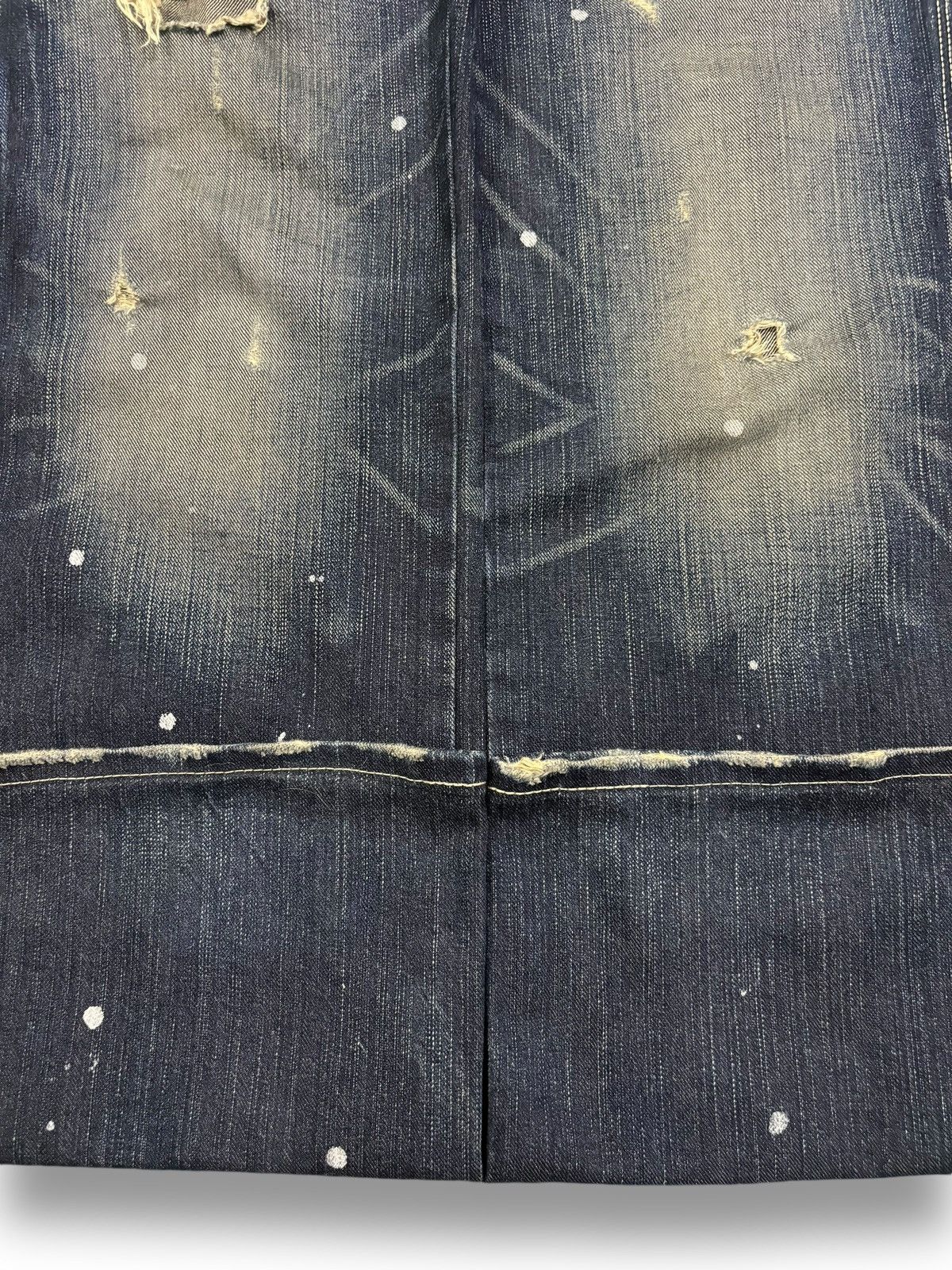 Edwin Y2K Edwin 503 BlueTrip Paint Splatter Baggy Distressed Jeans Size US 30 / EU 46 - 8 Thumbnail