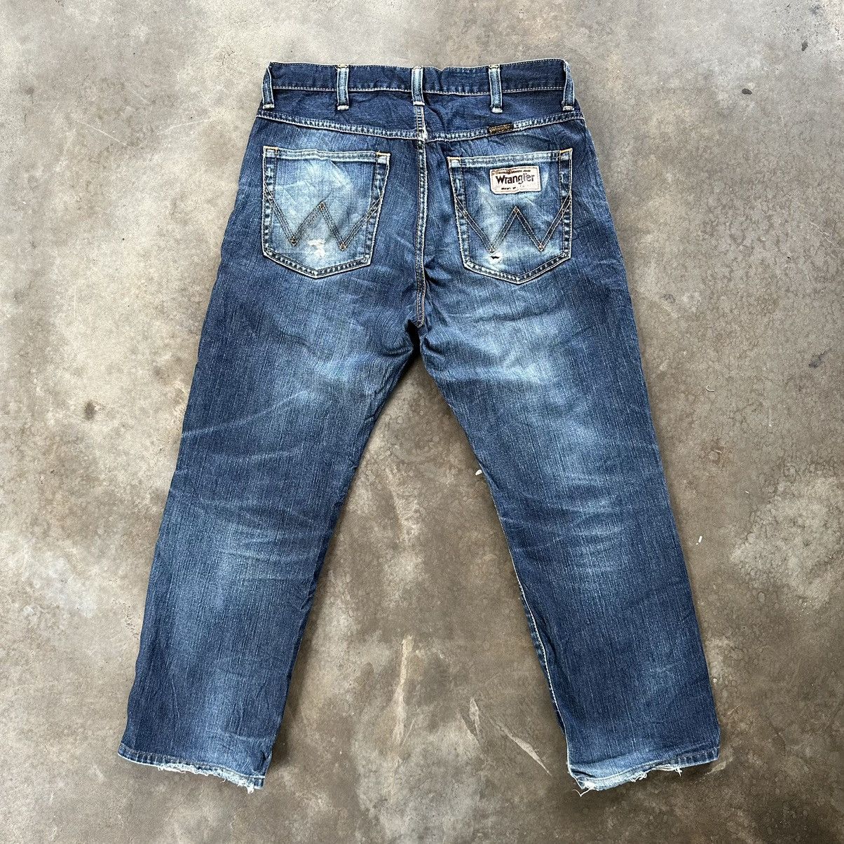 Japanese Brand Vintage Wrangler Distressed Jean Faded Denim Pant W34 Size US 34 / EU 50 - 10 Thumbnail