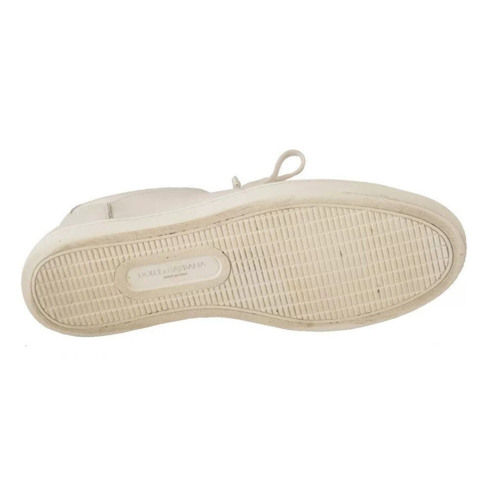 Dolce & Gabbana Dolce & Gabbana White Casual Leather Logo Men Sneakers Shoes Size US 11 / EU 44 - 8 Thumbnail