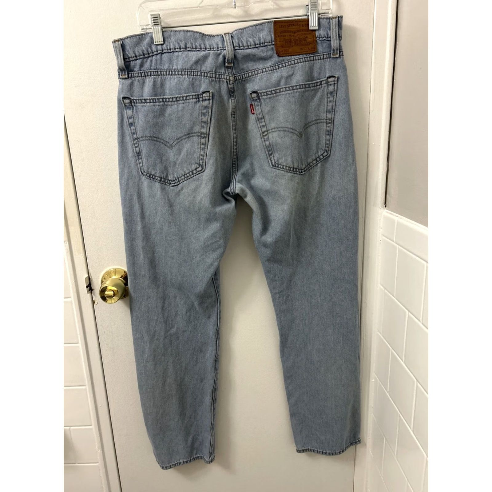 Levi's VINTAGE Levi's 502 Jeans Taper Regular 32x30 Denim Blue Zipper Stretch Men Size US 32 / EU 48 - 5 Thumbnail
