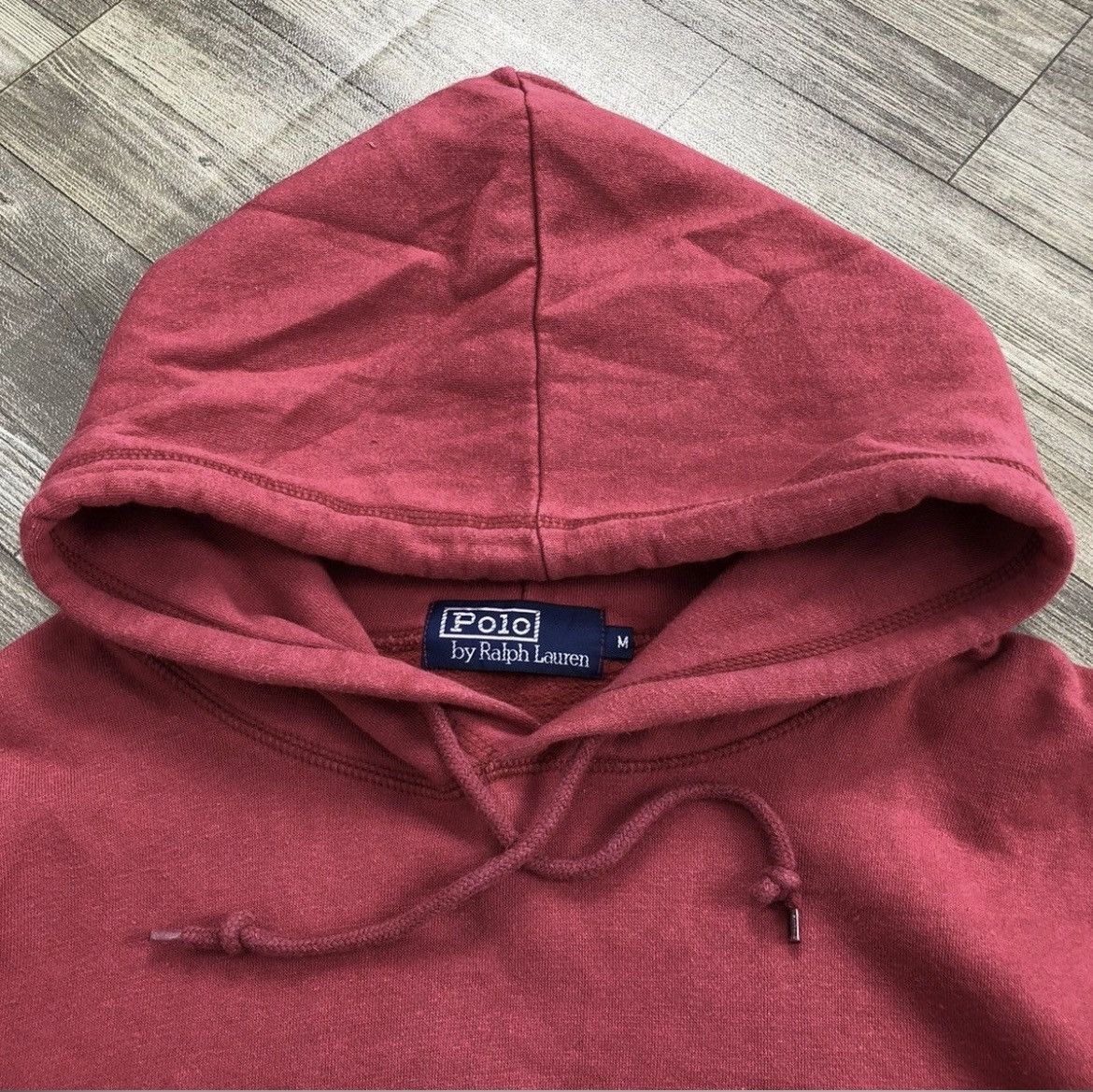 Polo Ralph Lauren 1990s Vintage Polo Ralph Lauren Kswiss Logo Hoodie Red Size US L / EU 52-54 / 3 - 8 Thumbnail
