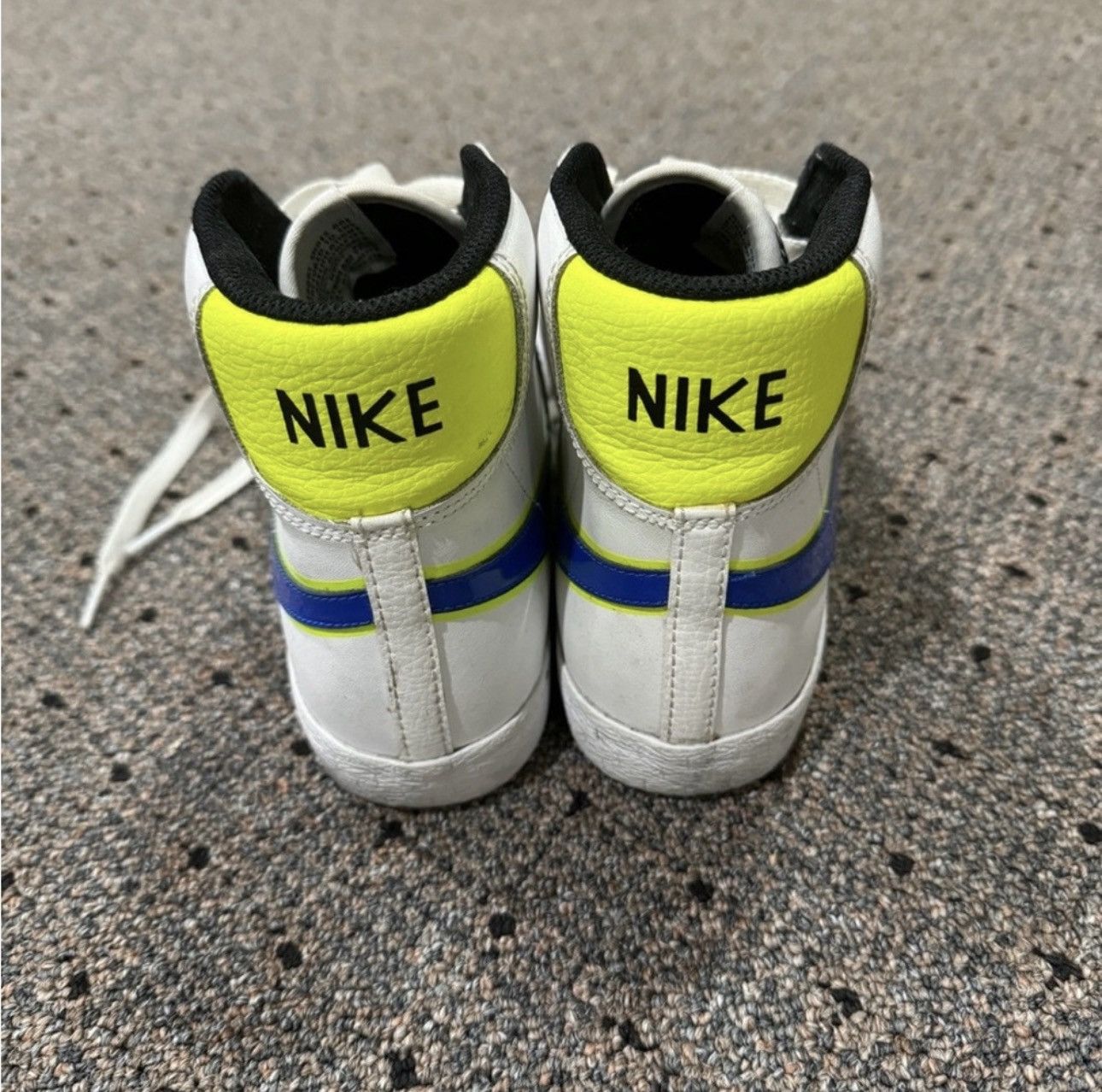Nike Nike Blazer Mid 77 White Blue Volt High Top Sneakers Size US 6.5 / EU 39-40 - 2 Thumbnail