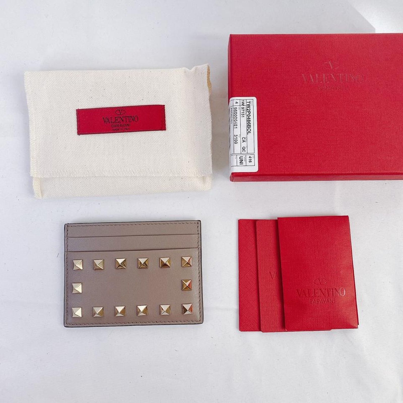 Valentino Rockstud leather card holder Size ONE SIZE - 2 Thumbnail