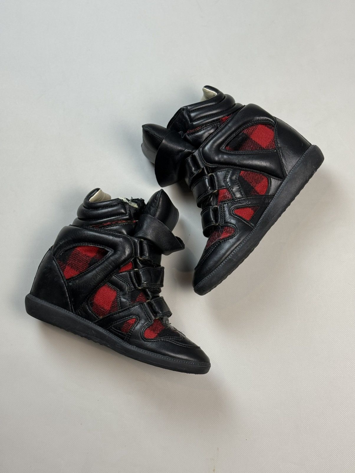 Isabel Marant Isabel Marant Beckett High Top Leather Sneakers Wedge Boots Size US 6 / IT 36 - 1 Thumbnail