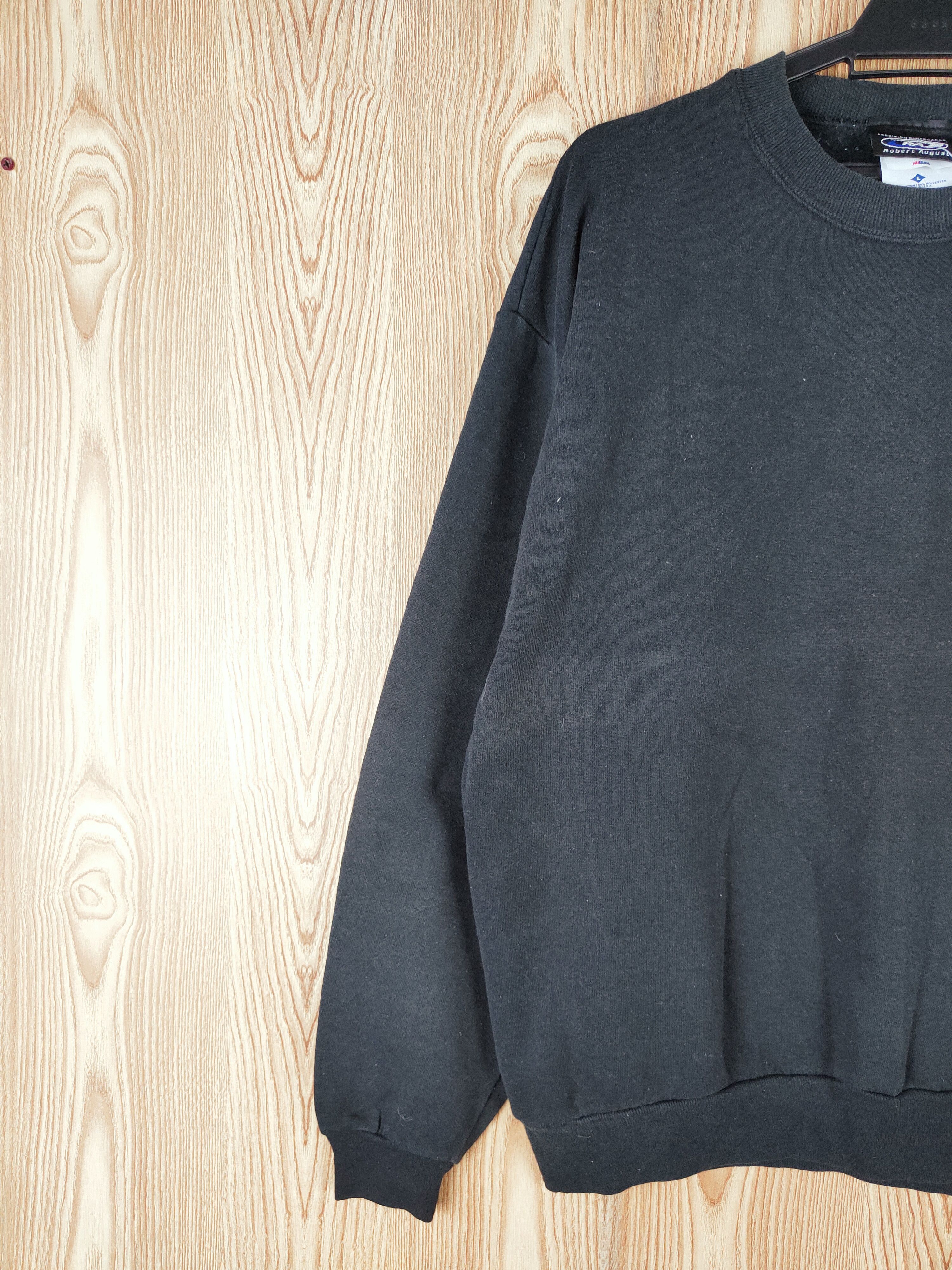 Vintage Robert August Black Faded Sweatshirts #W039 Size US L / EU 52-54 / 3 - 4 Thumbnail