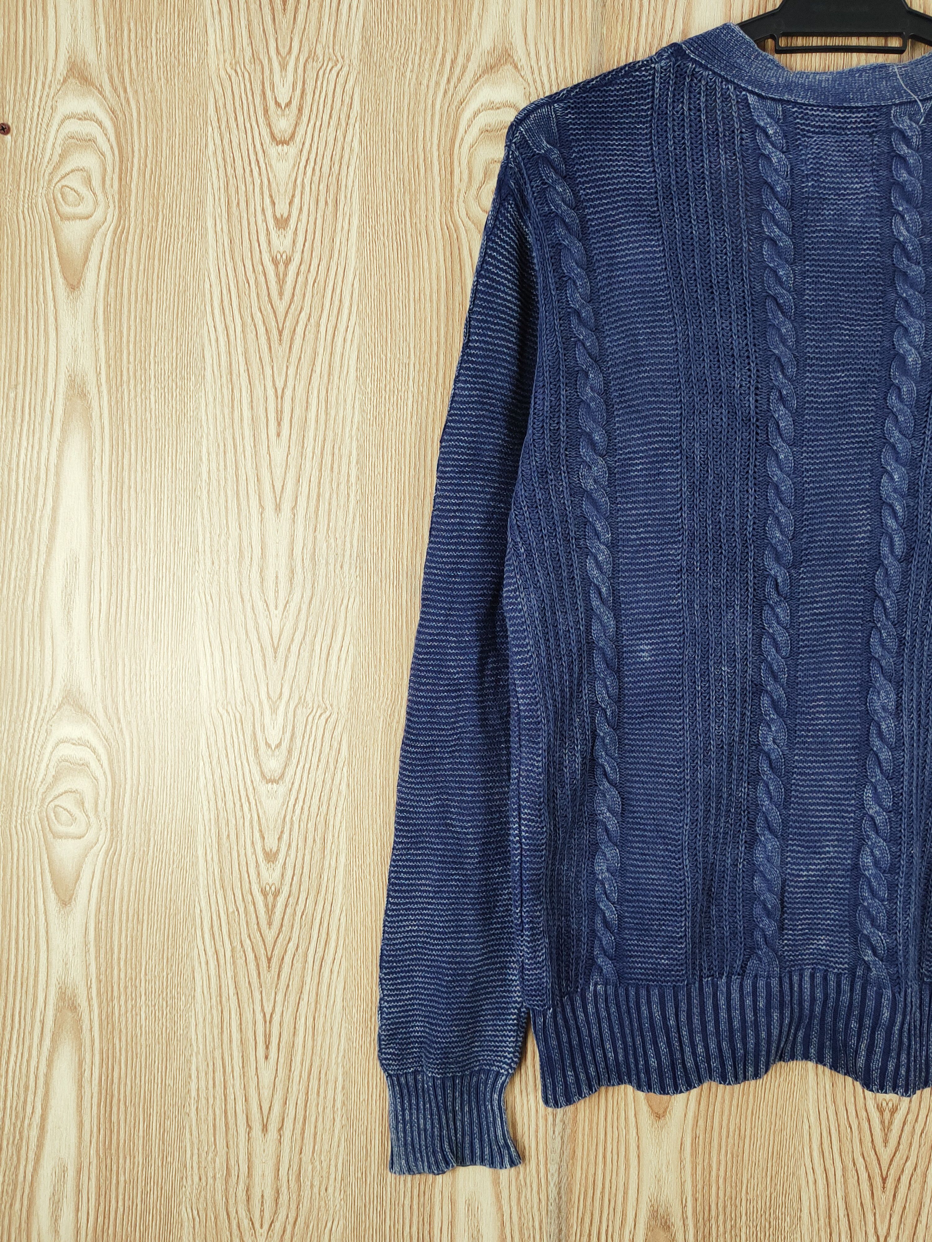 Indigo Azul by Moussy Navy Faded Knitwear Cardigan #W881 Size US S / EU 44-46 / 1 - 9 Thumbnail