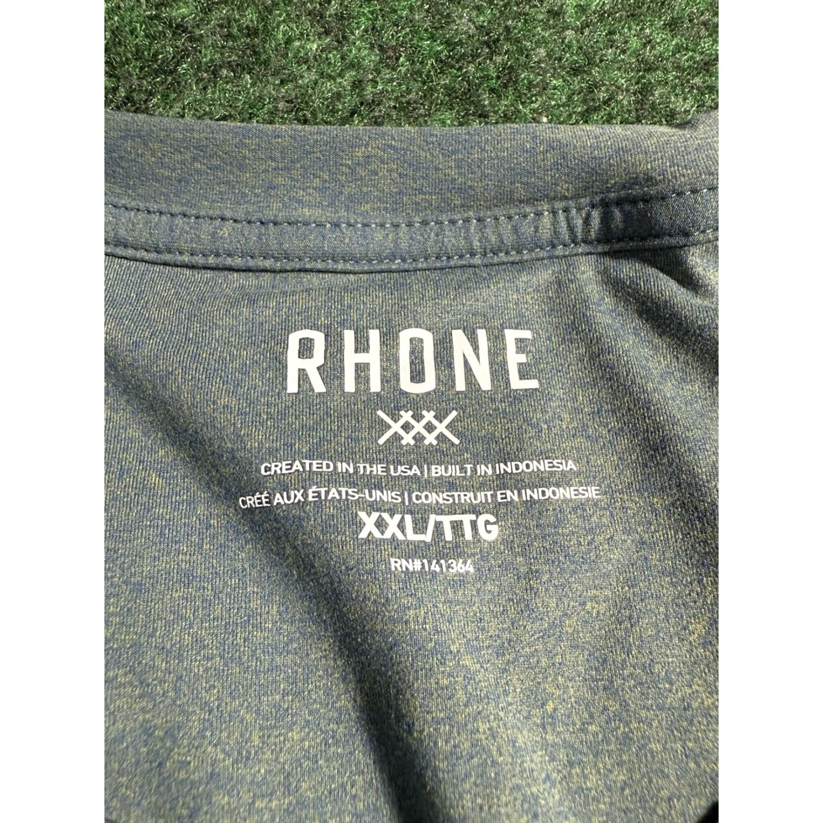 Rhone Rhone T-Shirt Mens 2XL Short Sleeve Crew Neck Blue Athletic Gym All Seasons Lightweight Logo Size US XXL / EU 58 / 5 - 3 Thumbnail