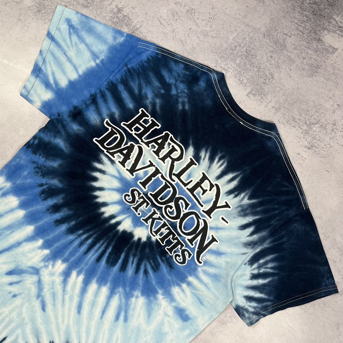 Harley Davidson Vintage Harley Davidson y2k big logo tie dye tee 90’s Size US M / EU 48-50 / 2 - 18 Thumbnail