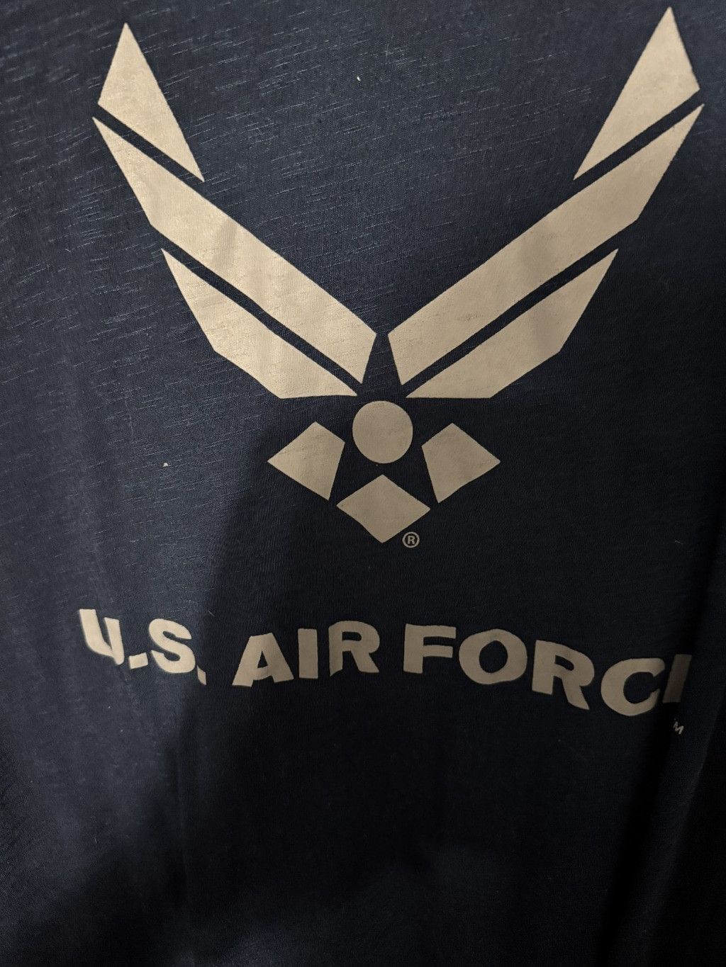 The Unbranded Brand US Air Force Blue/Gray Raglan Logo T-shirt Men's Size XL (?) Size US XL / EU 56 / 4 - 4 Thumbnail