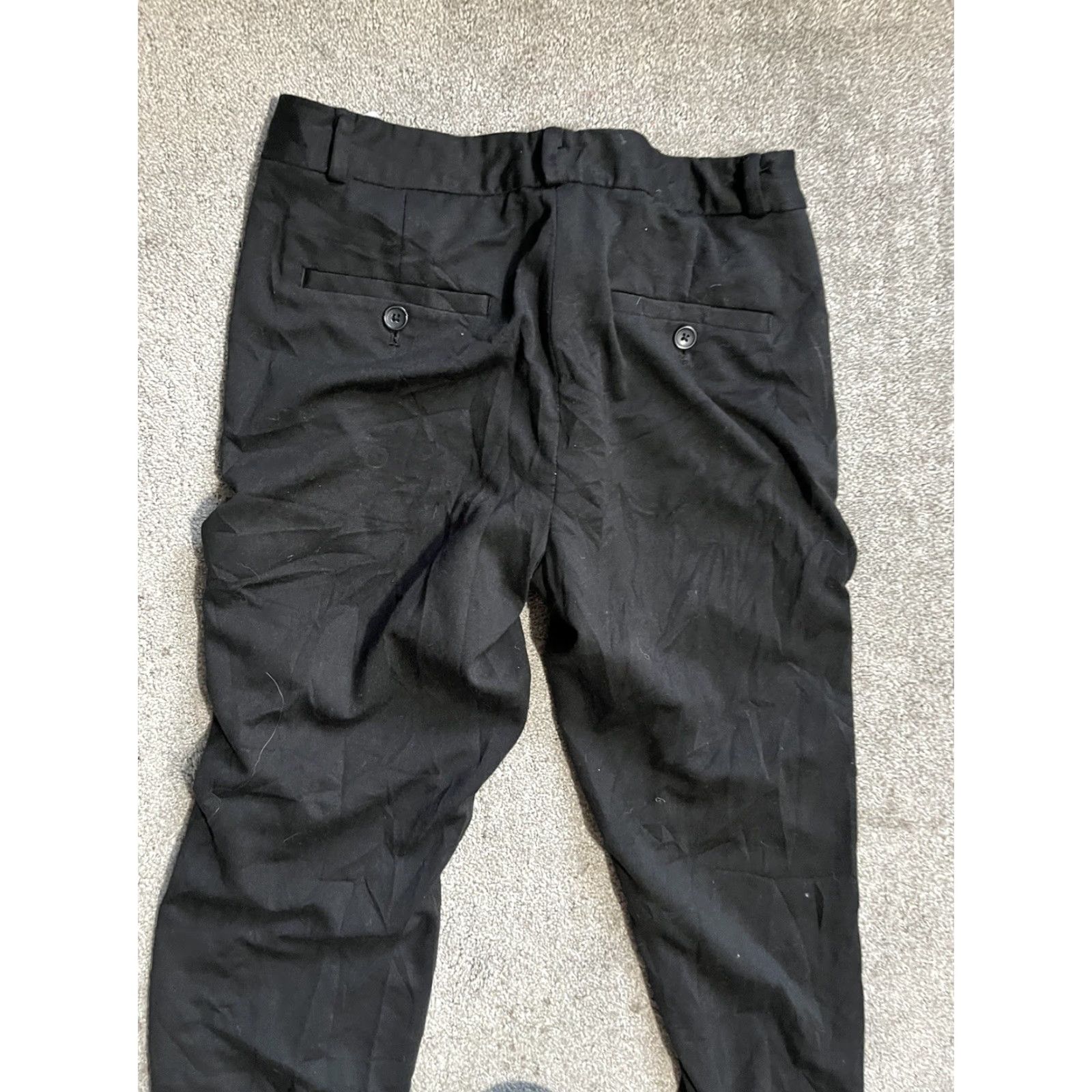 Banana Republic Banana Republic Logan Black Mid Rise Straight Dress Pants Women’s Size 4 Size 27" / US 4 / IT 40 - 4 Thumbnail